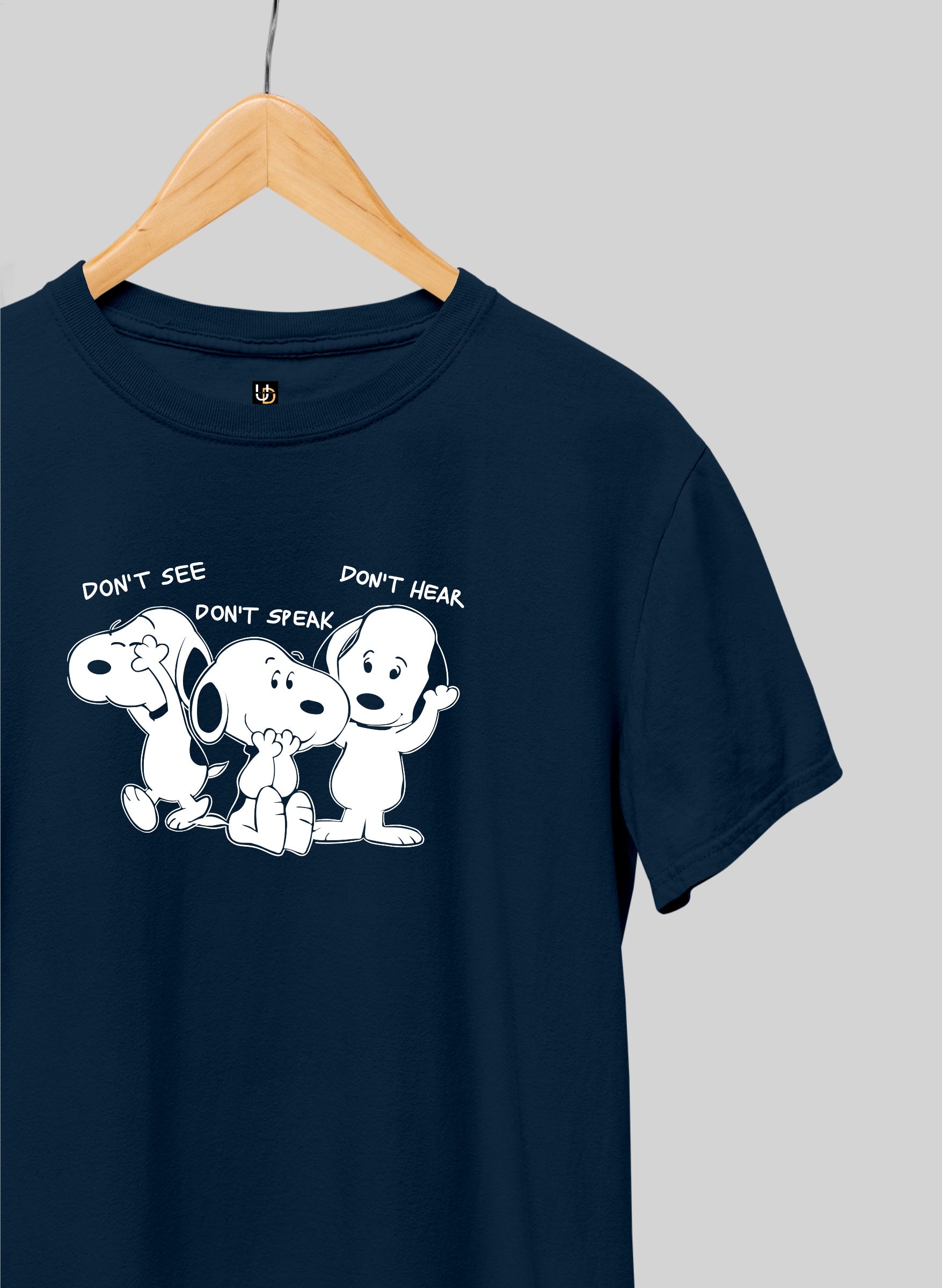 Snoopy Teal Blue Half Sleeve T-Shirt