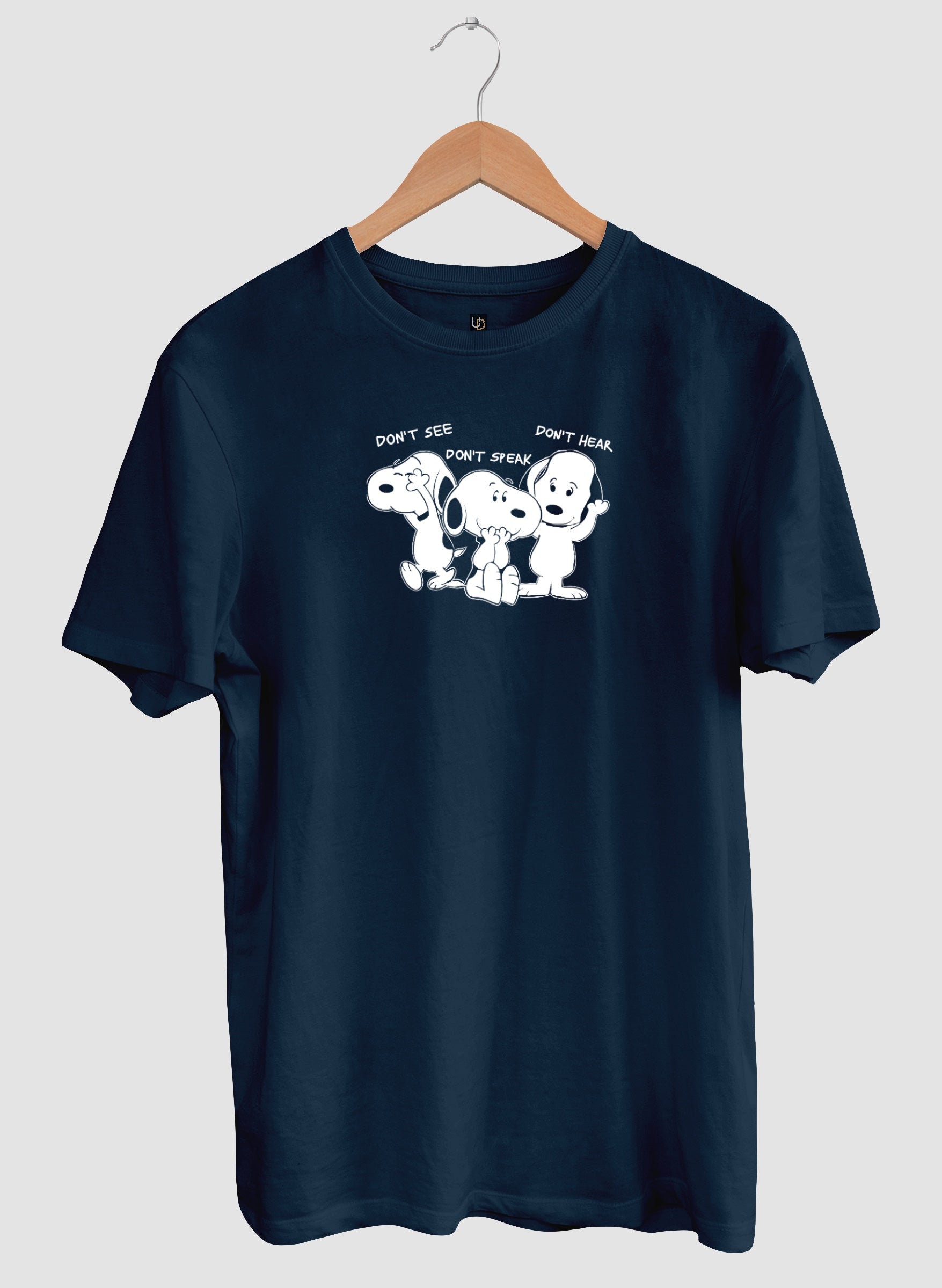 Snoopy Teal Blue Half Sleeve T-Shirt