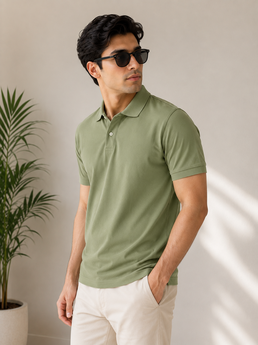 Olive Green Polo T-shirt