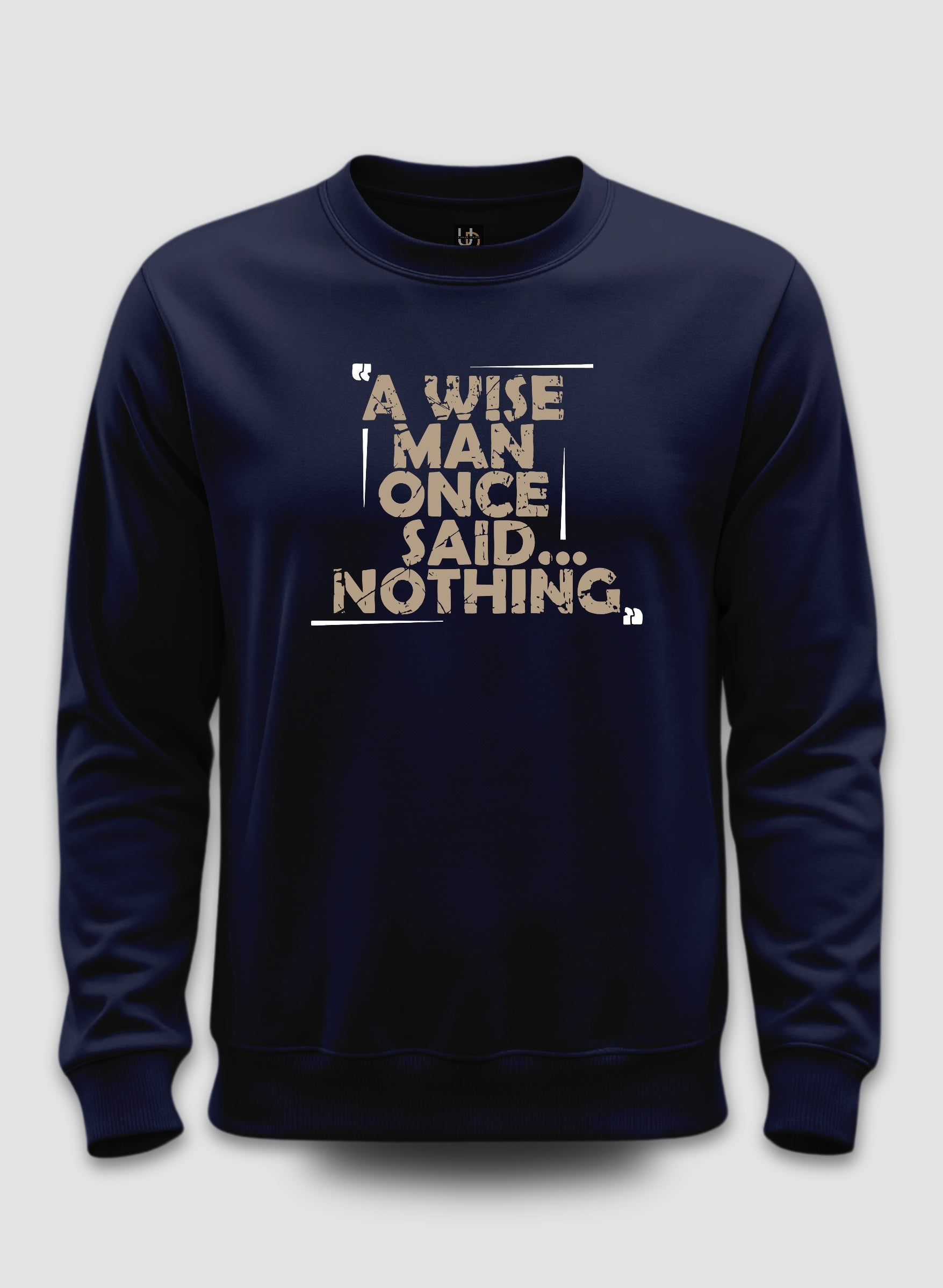 Wise Man Navy Blue Sweatshirt ( with Pockets )