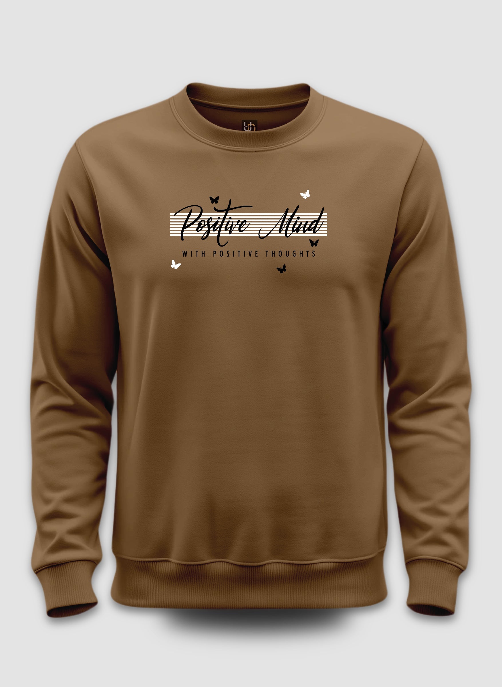 Positive Mind Beige Sweatshirt