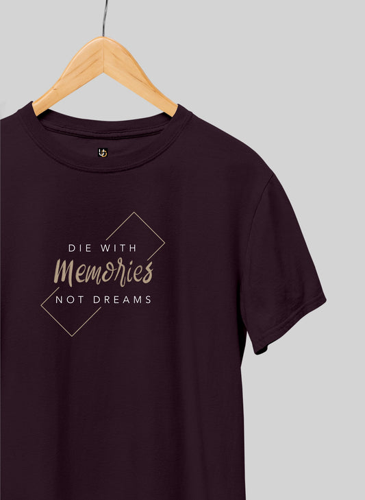 Die With Memories Wine Half Sleeve T-Shirt