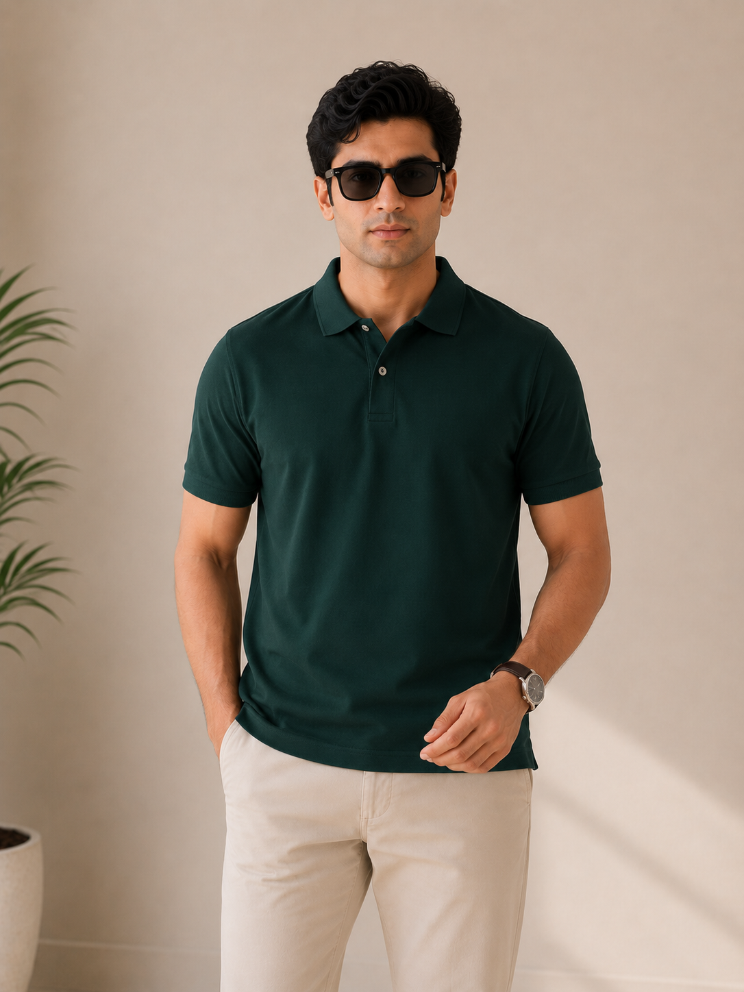 Bottle Green Polo T-shirt