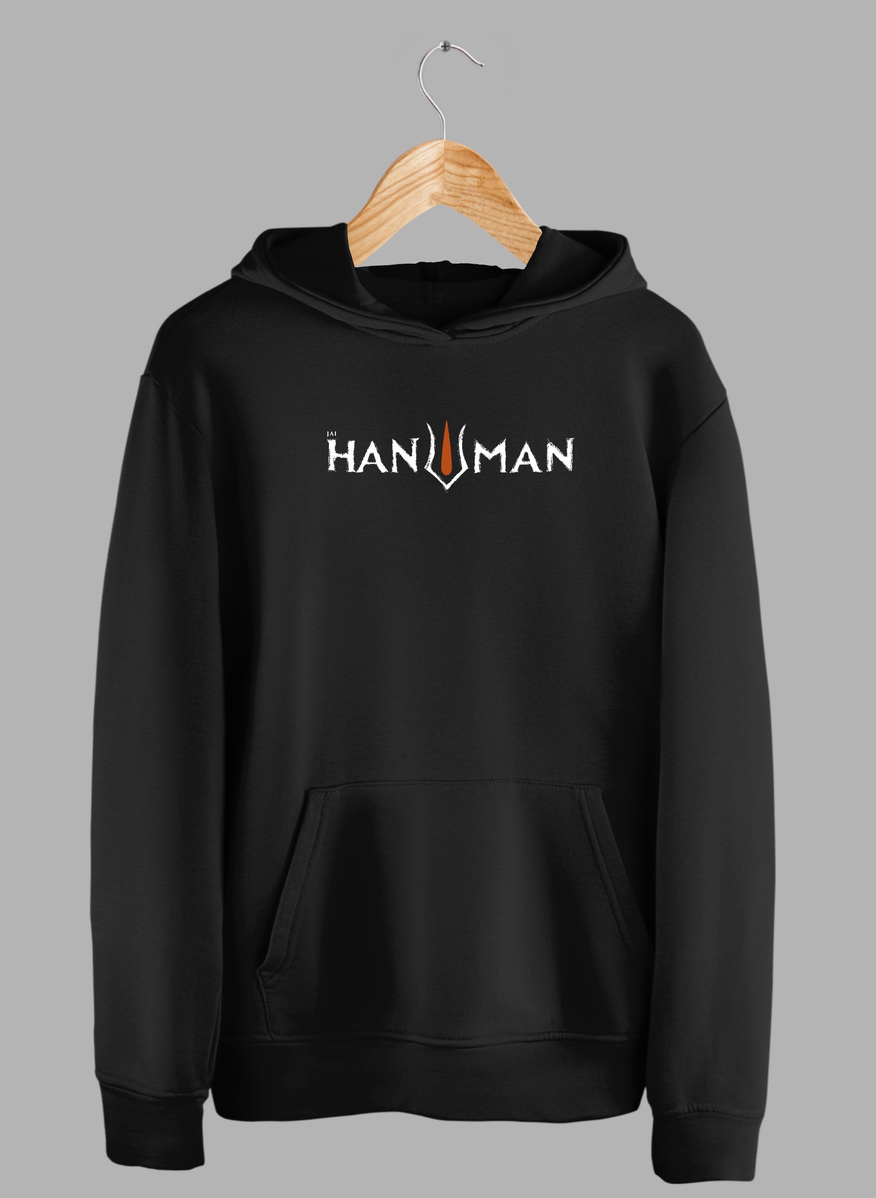 Jai Hanuman Black Winter Hoodie