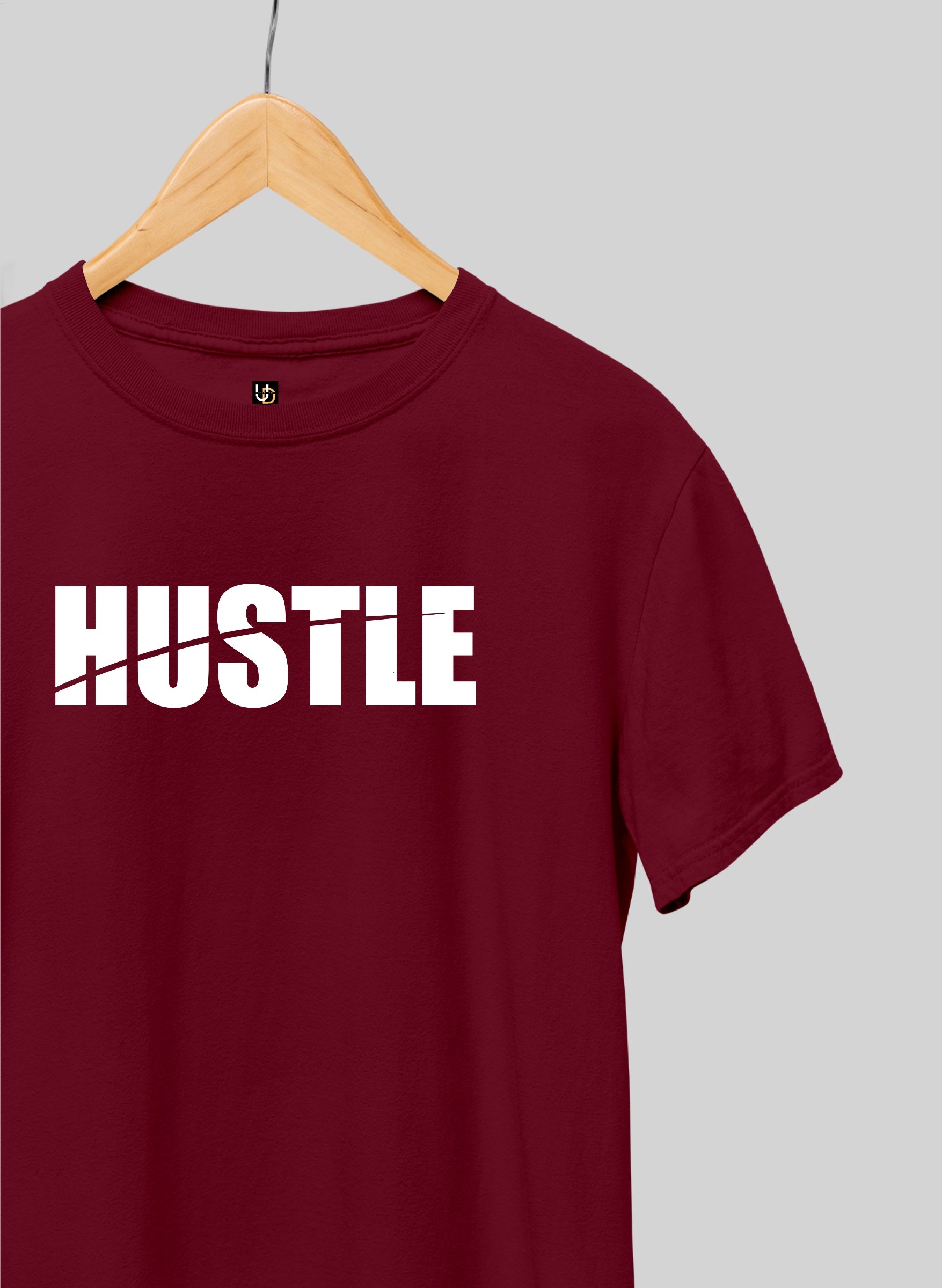 Hustle Red Half Sleeve T-Shirt