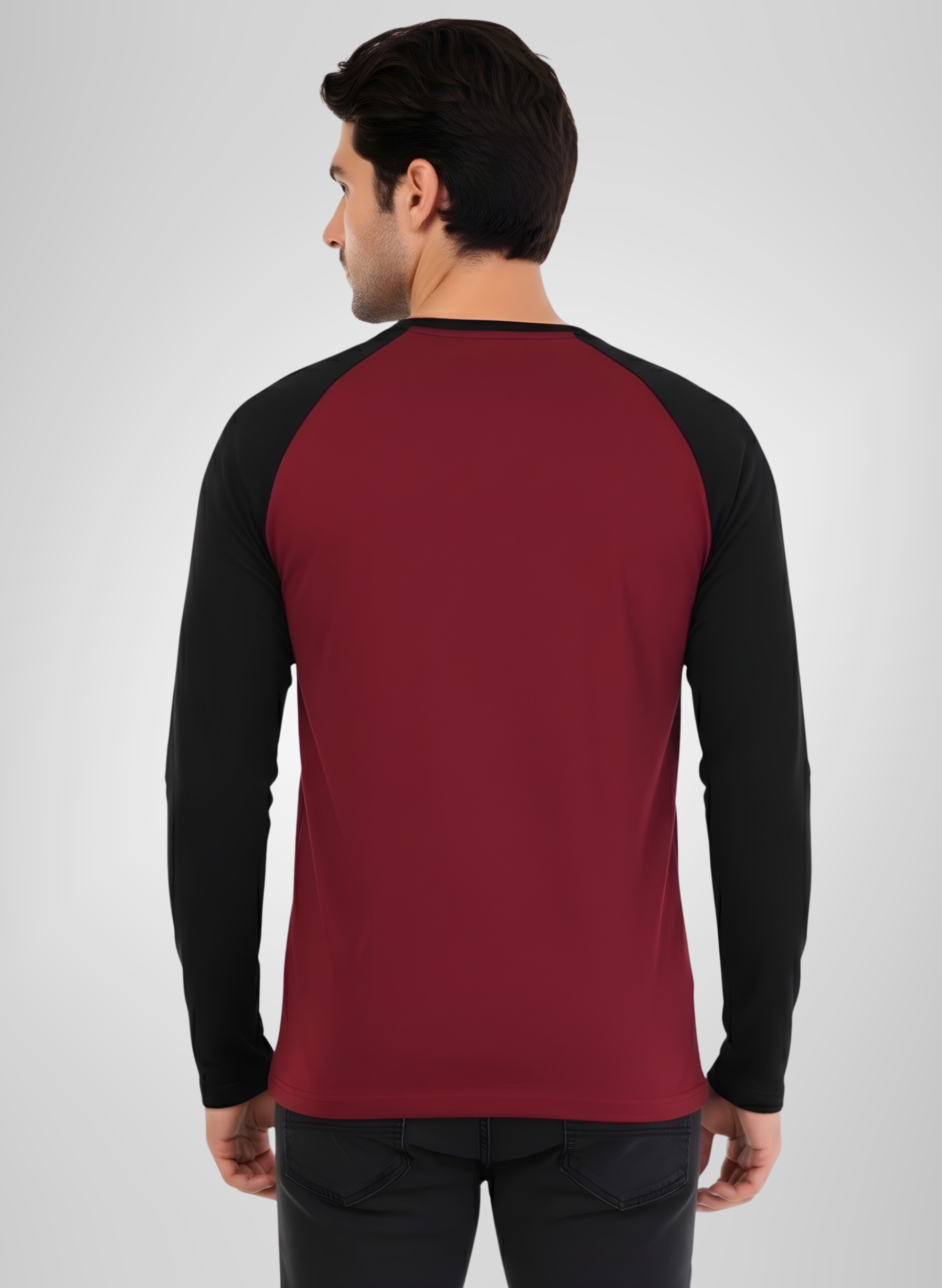 Black-Red Full Sleeve T-Shirt