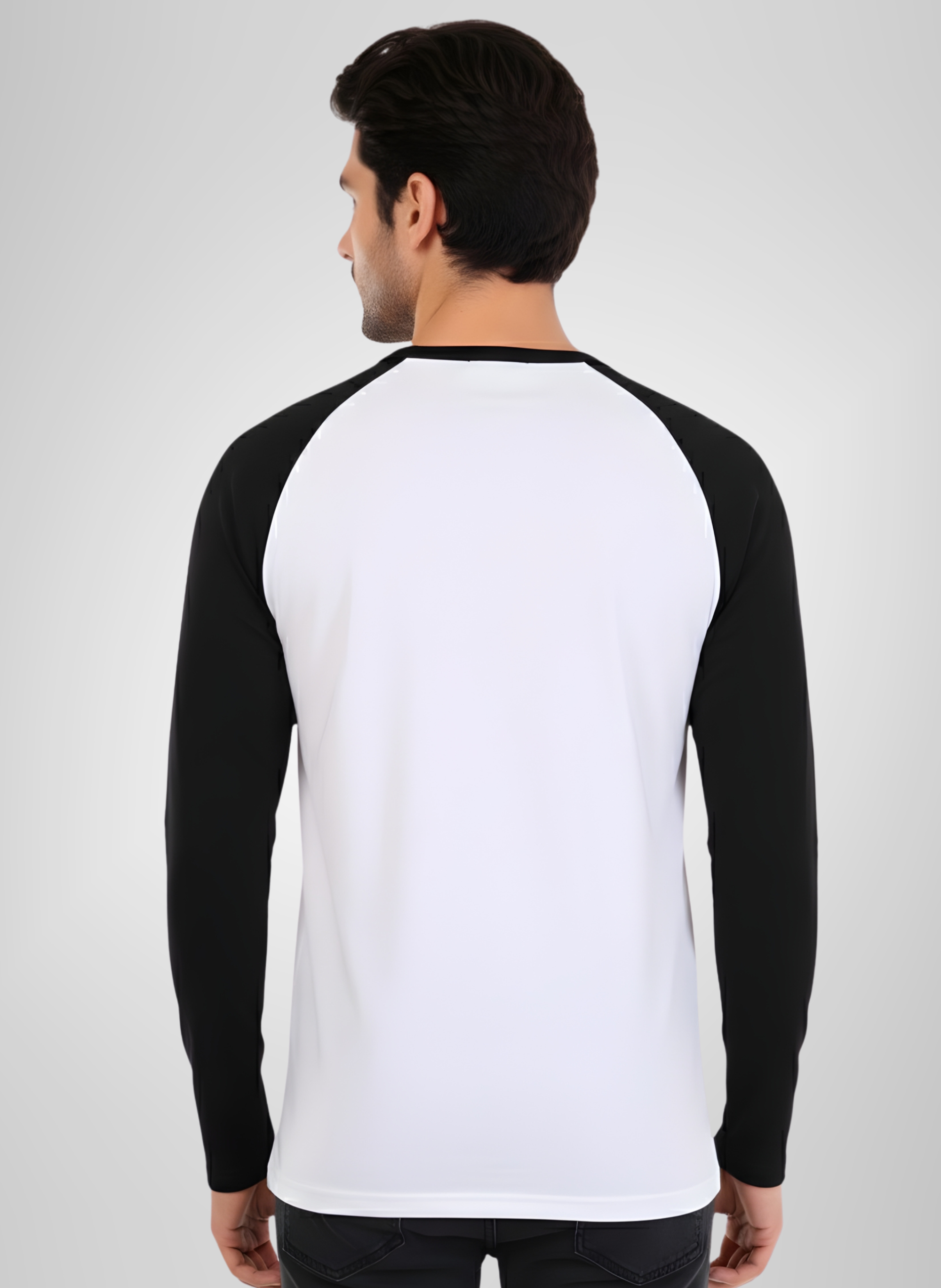 Black-White Full Sleeve T-Shirt