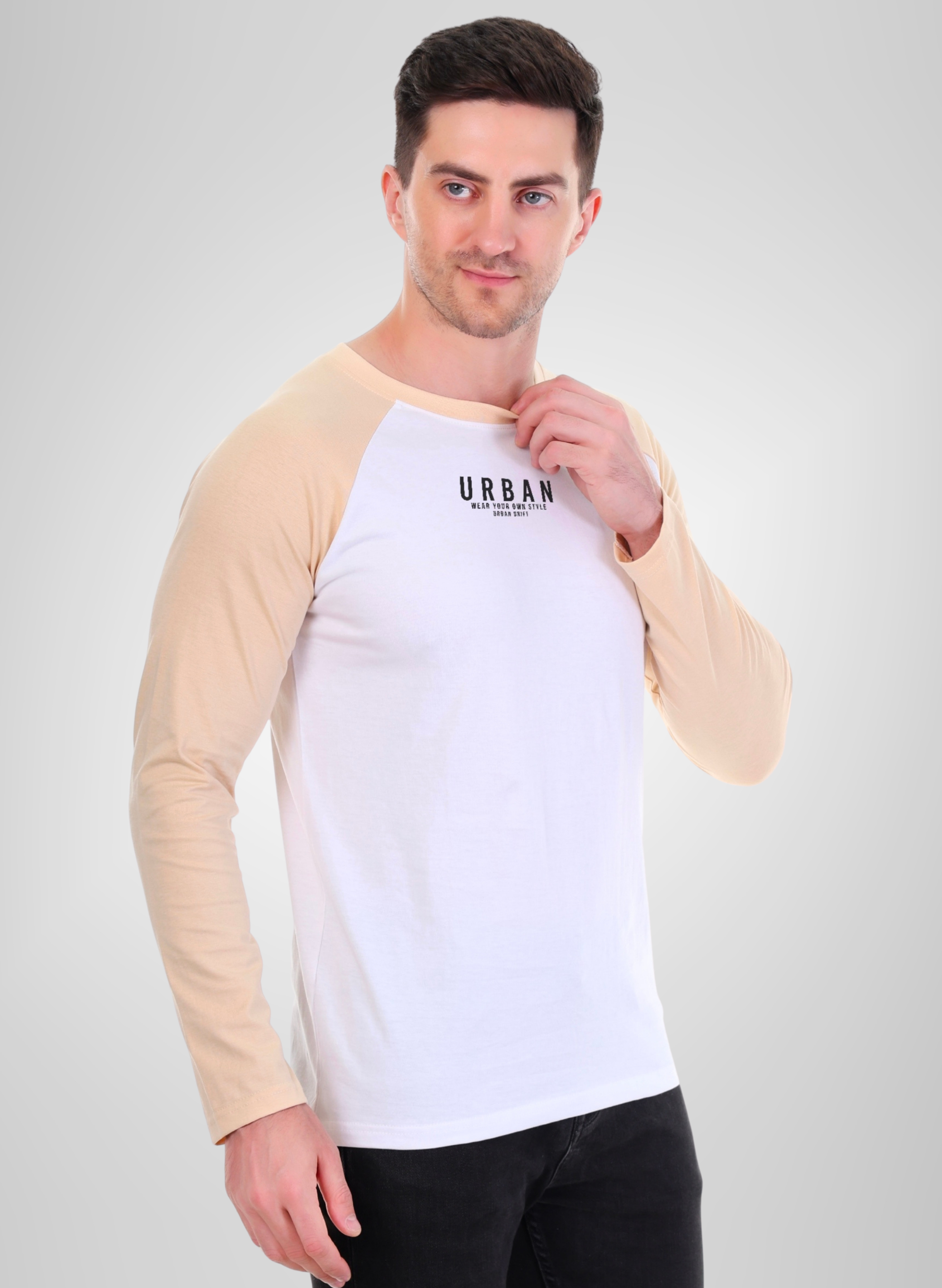 Sandal-White Full Sleeve T-Shirt