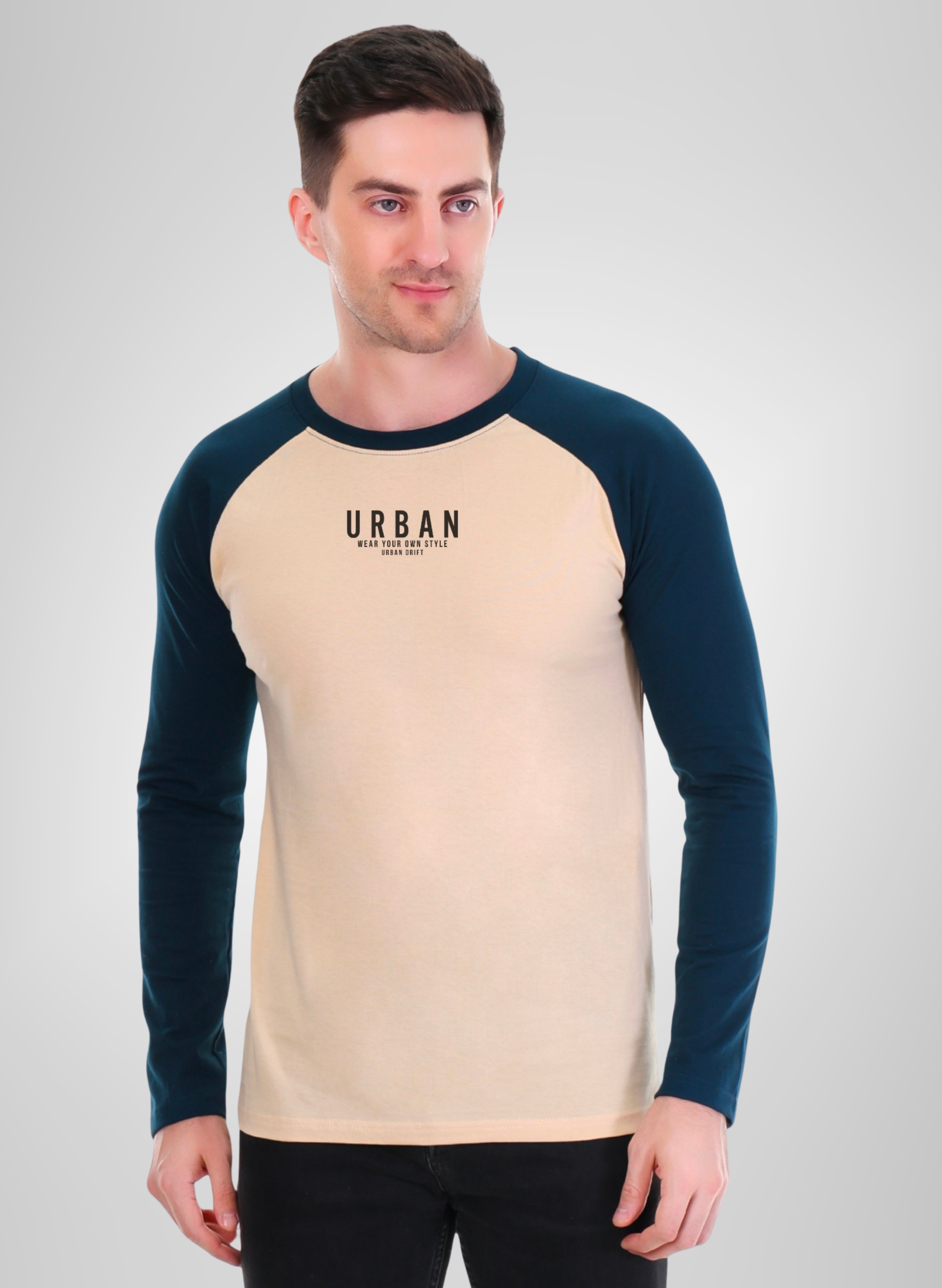 Tea Blue-Sandal Full Sleeve T-Shirt