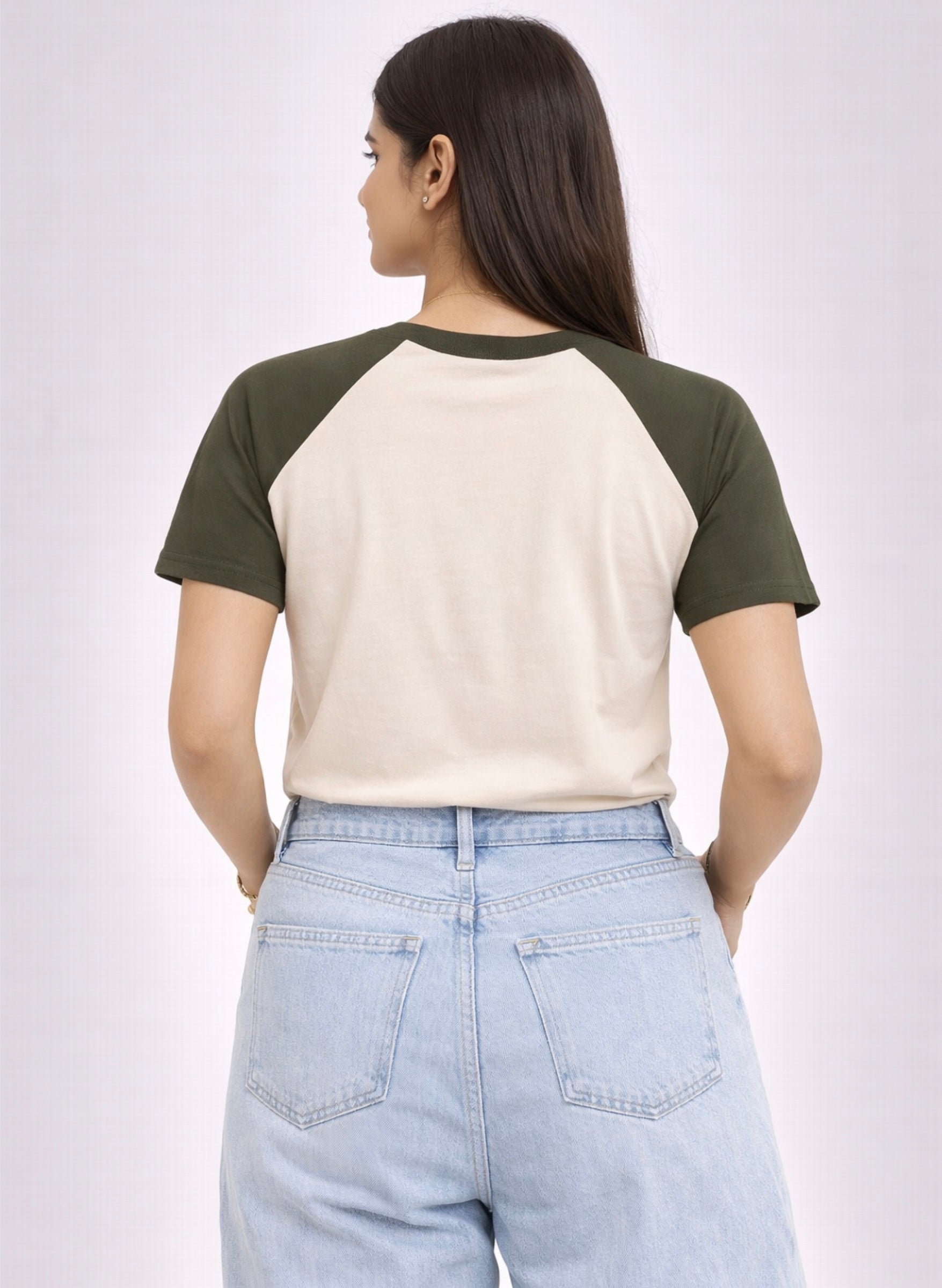 Army Green & Sandal Half Sleeve T-Shirt