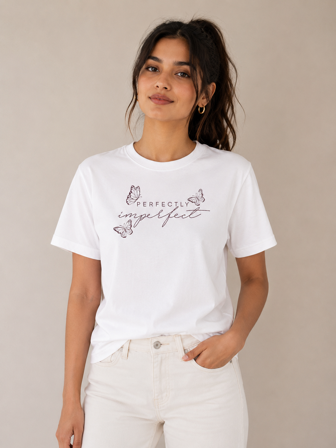 Perfectly Imperfect Half Sleeve T-Shirt