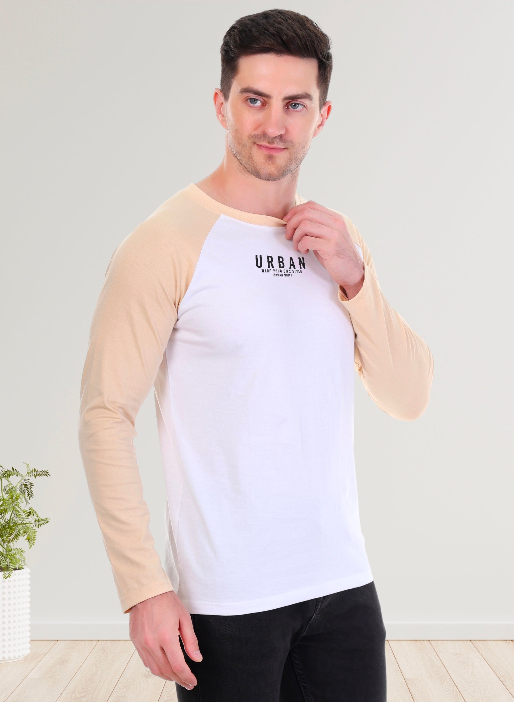 Sandal-White Full Sleeve T-Shirt
