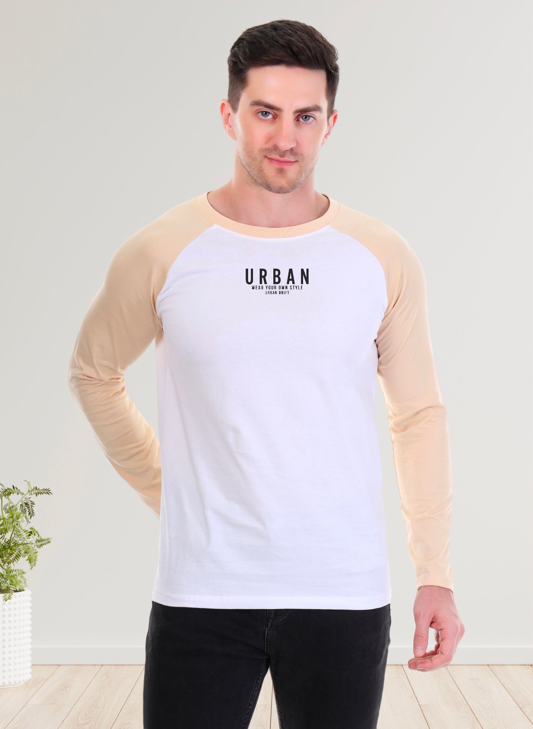 Sandal-White Full Sleeve T-Shirt