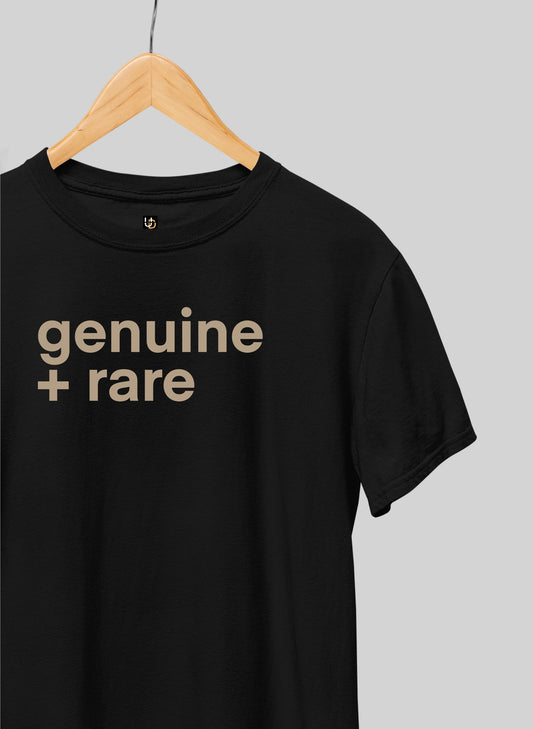 Genuine + Rare Black Half Sleeve T-Shirt