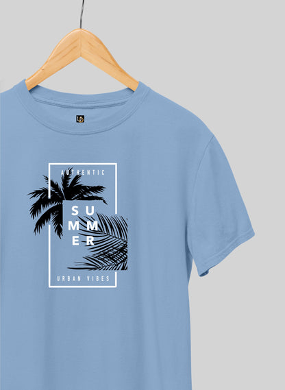 Summer Sky Blue Half Sleeve T-Shirt