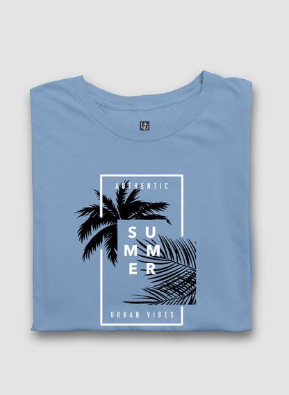 Summer Sky Blue Half Sleeve T-Shirt