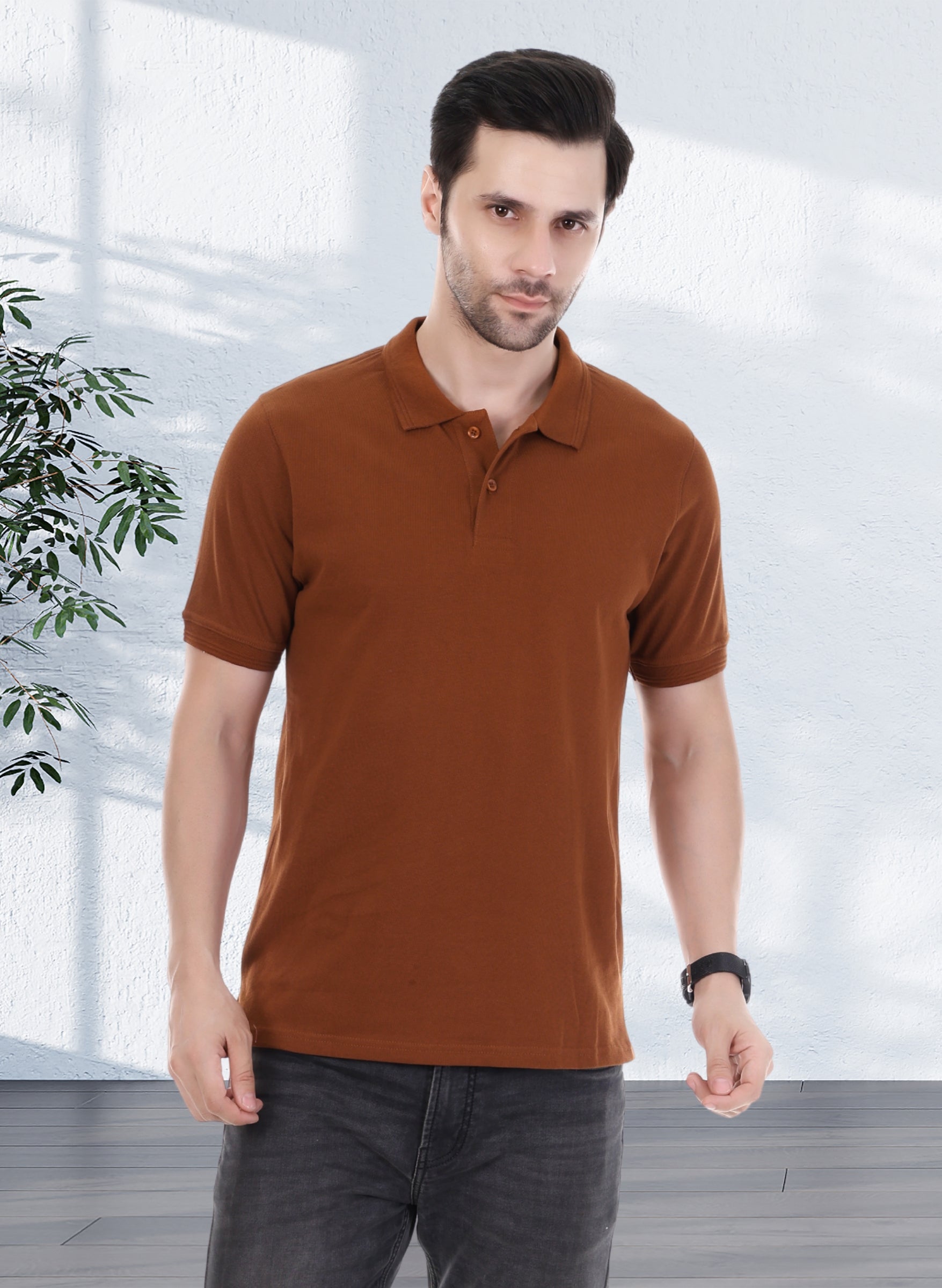 Caramel Brown Polo T-shirt