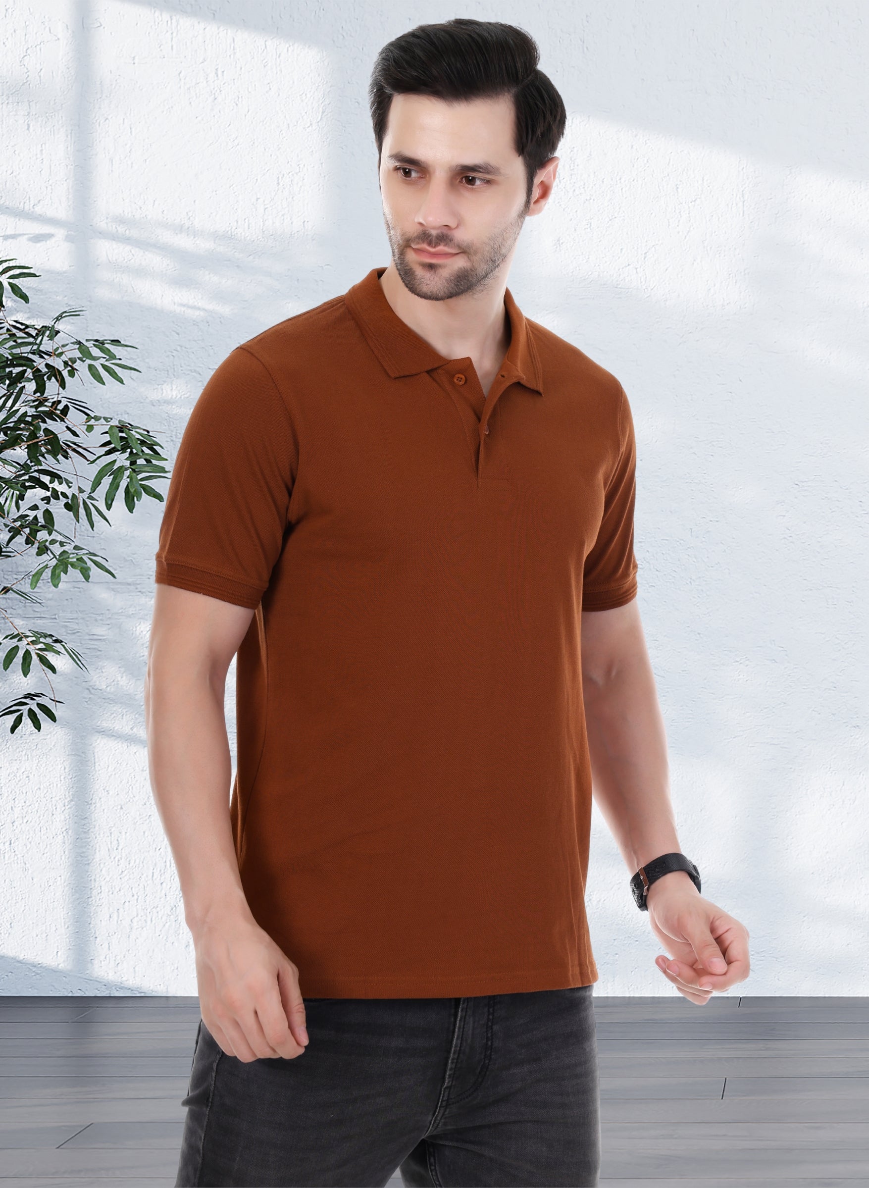 Caramel Brown Polo T-shirt
