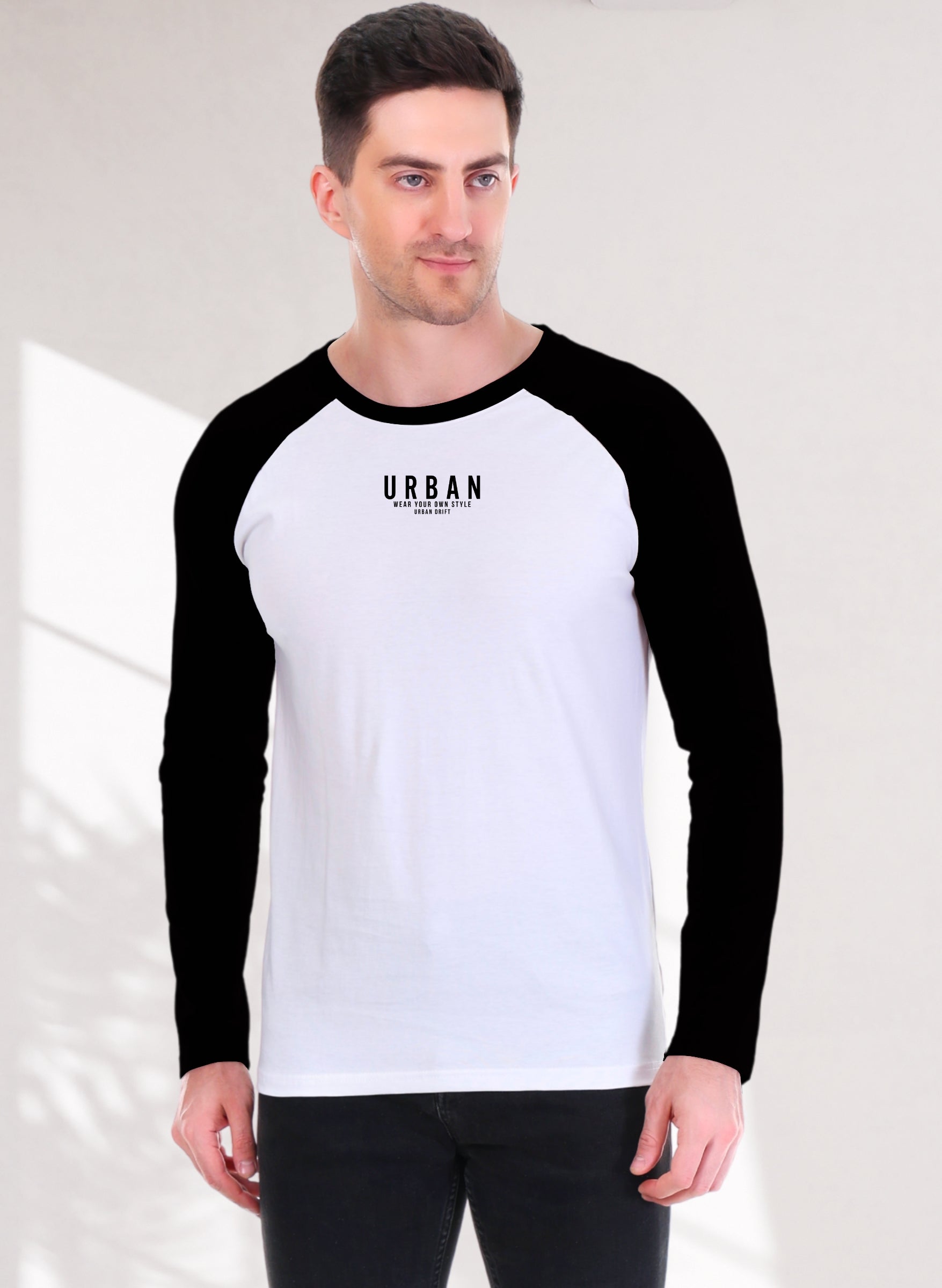 Black-White Full Sleeve T-Shirt