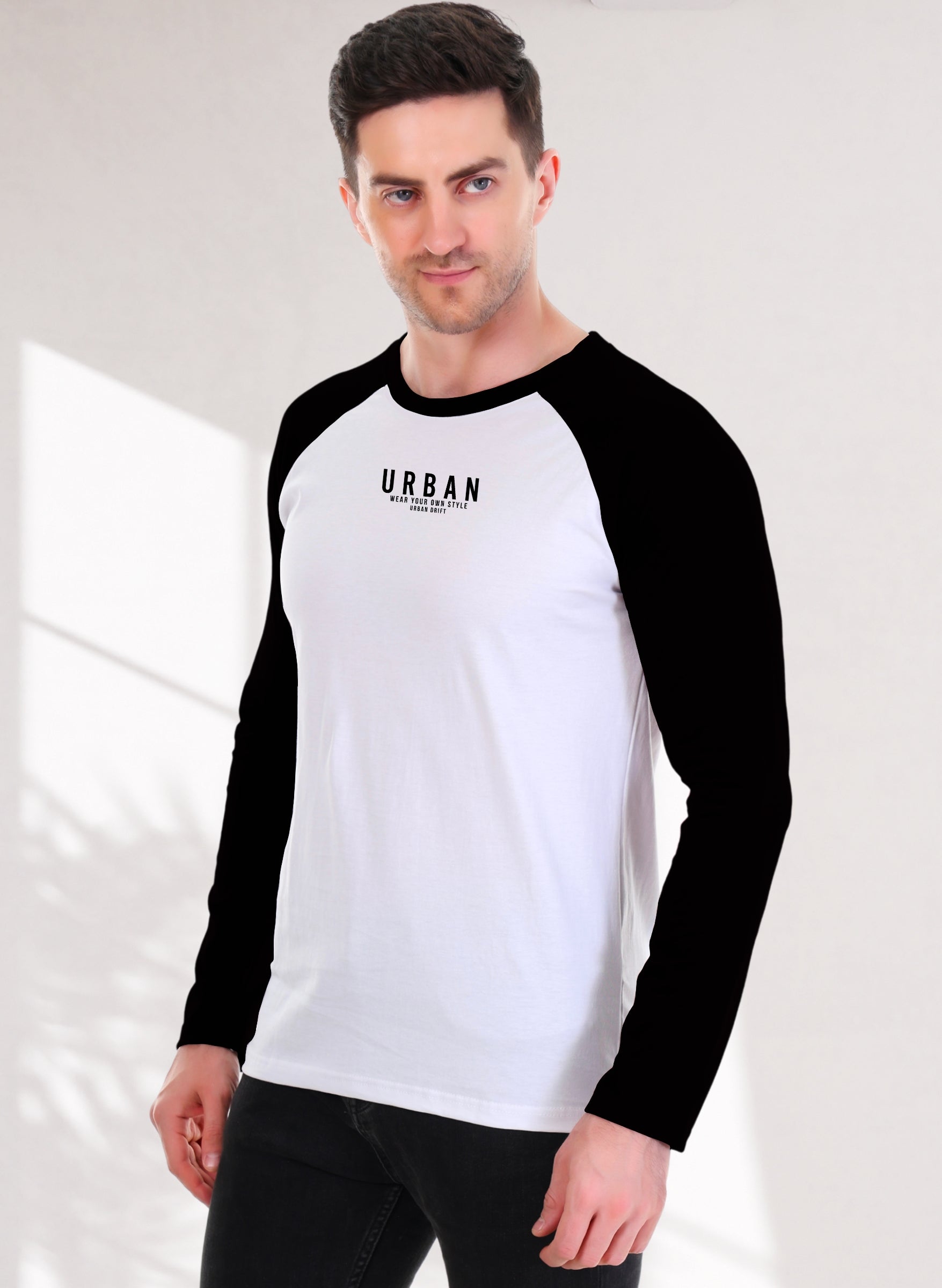 Black-White Full Sleeve T-Shirt