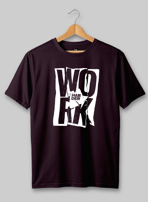Work Harder Half Sleeve T-Shirt