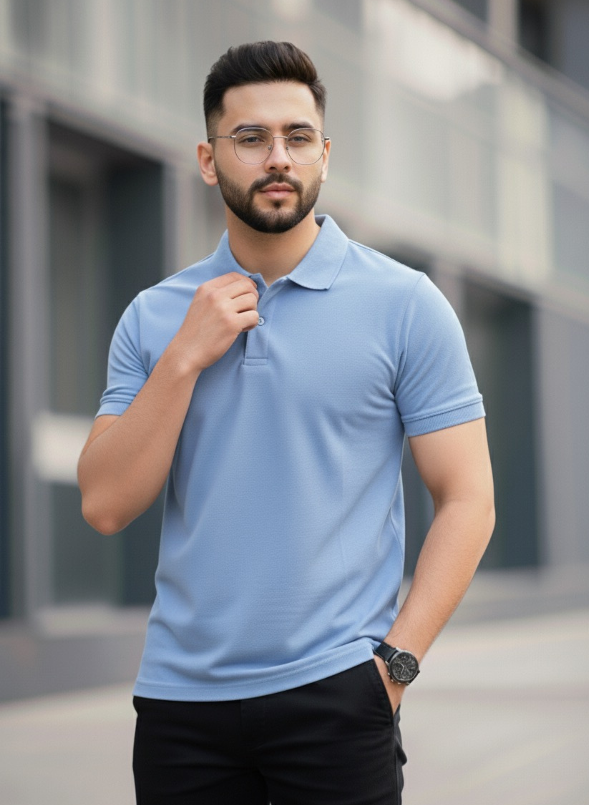 Sky Blue Polo T-shirt