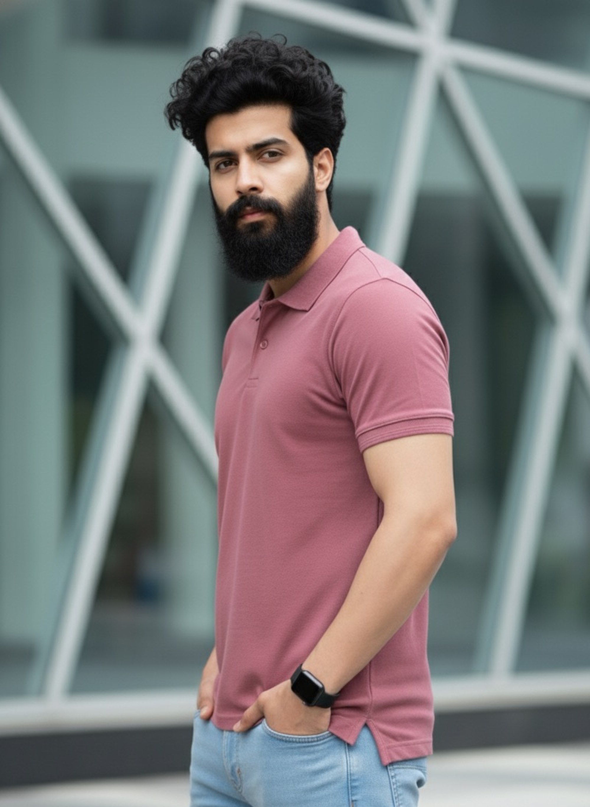 Berry Pink Polo T-shirt
