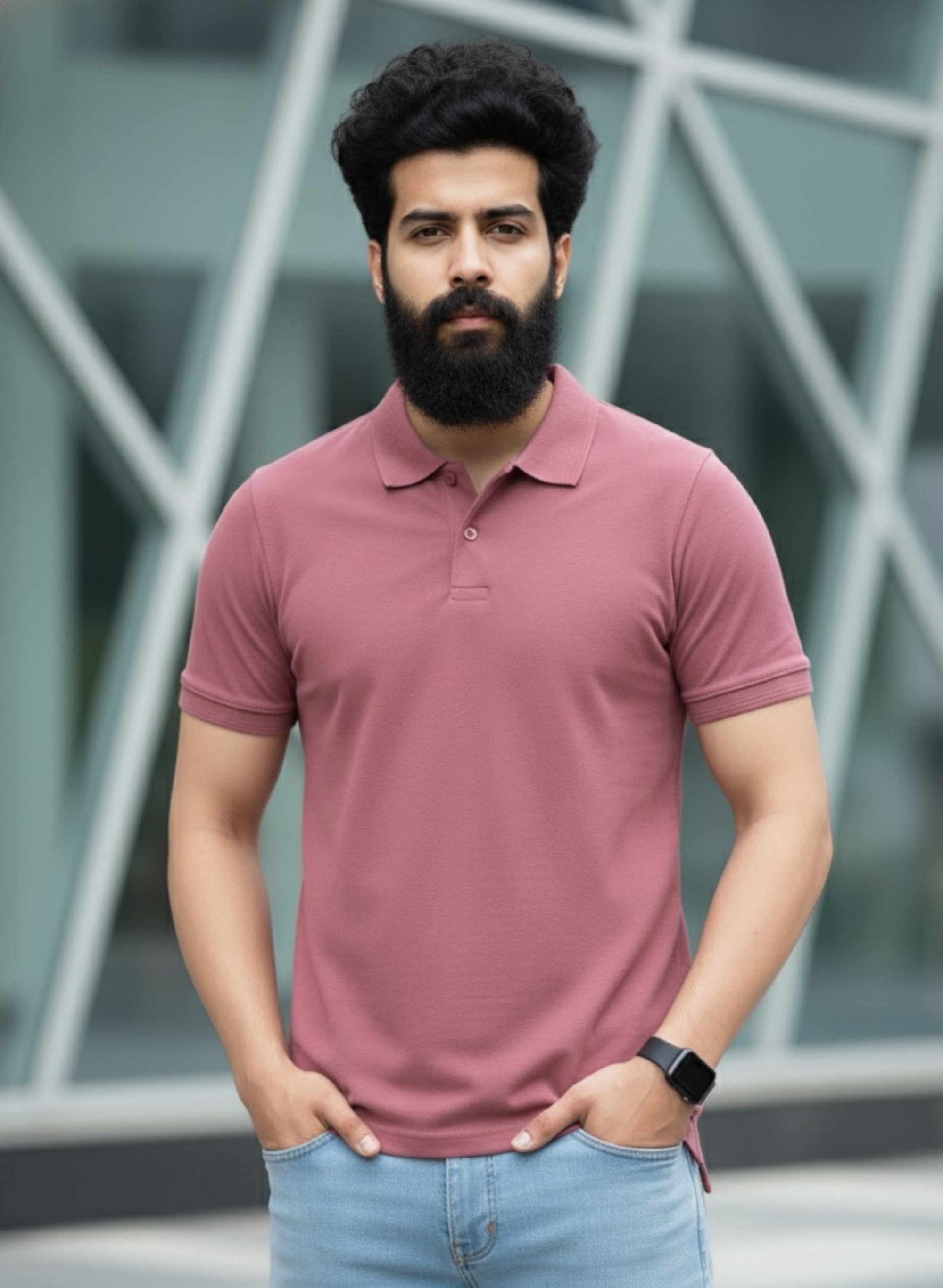 Berry Pink Polo T-shirt