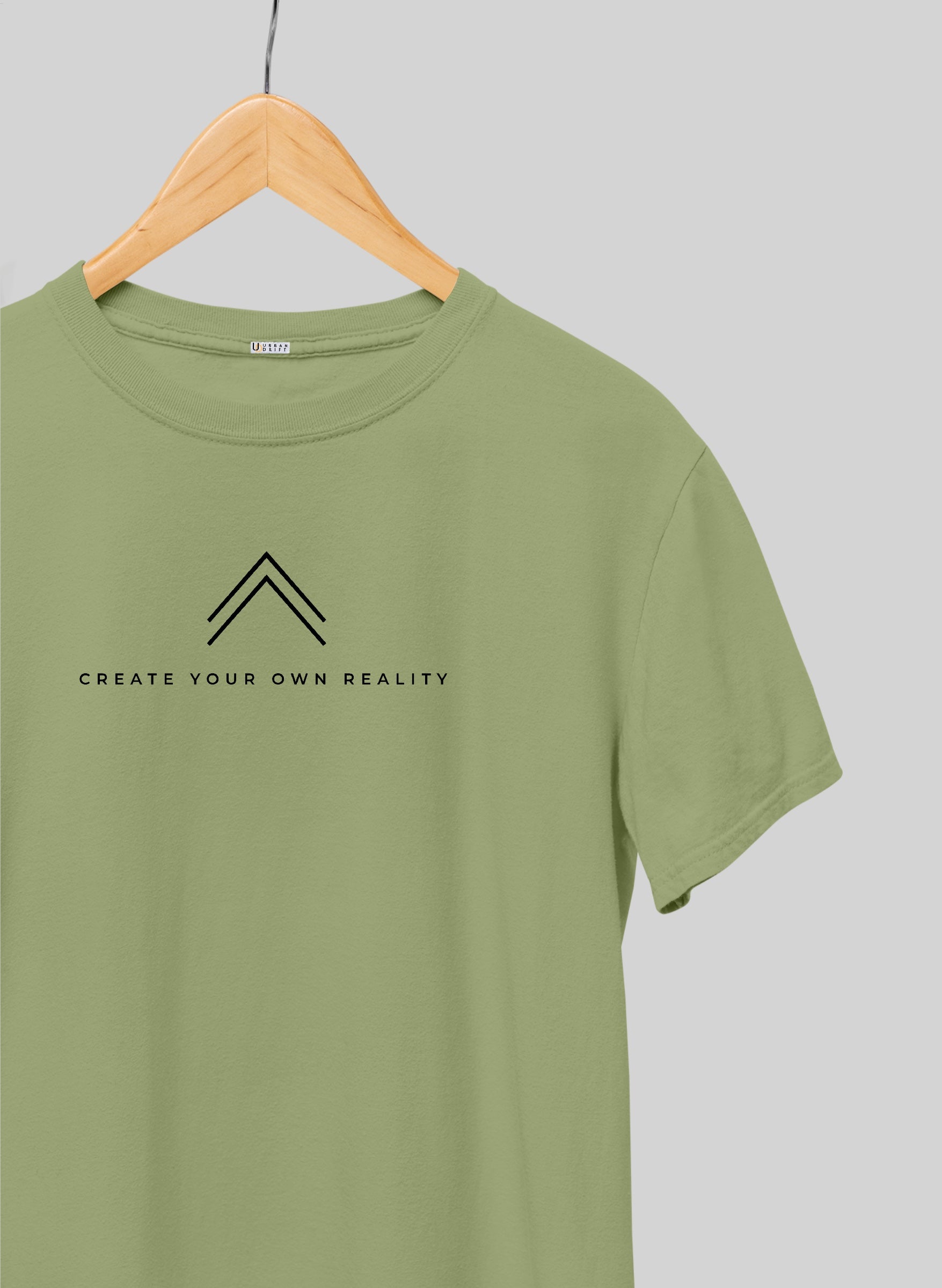 Reality Olive Green Half Sleeve T-Shirt