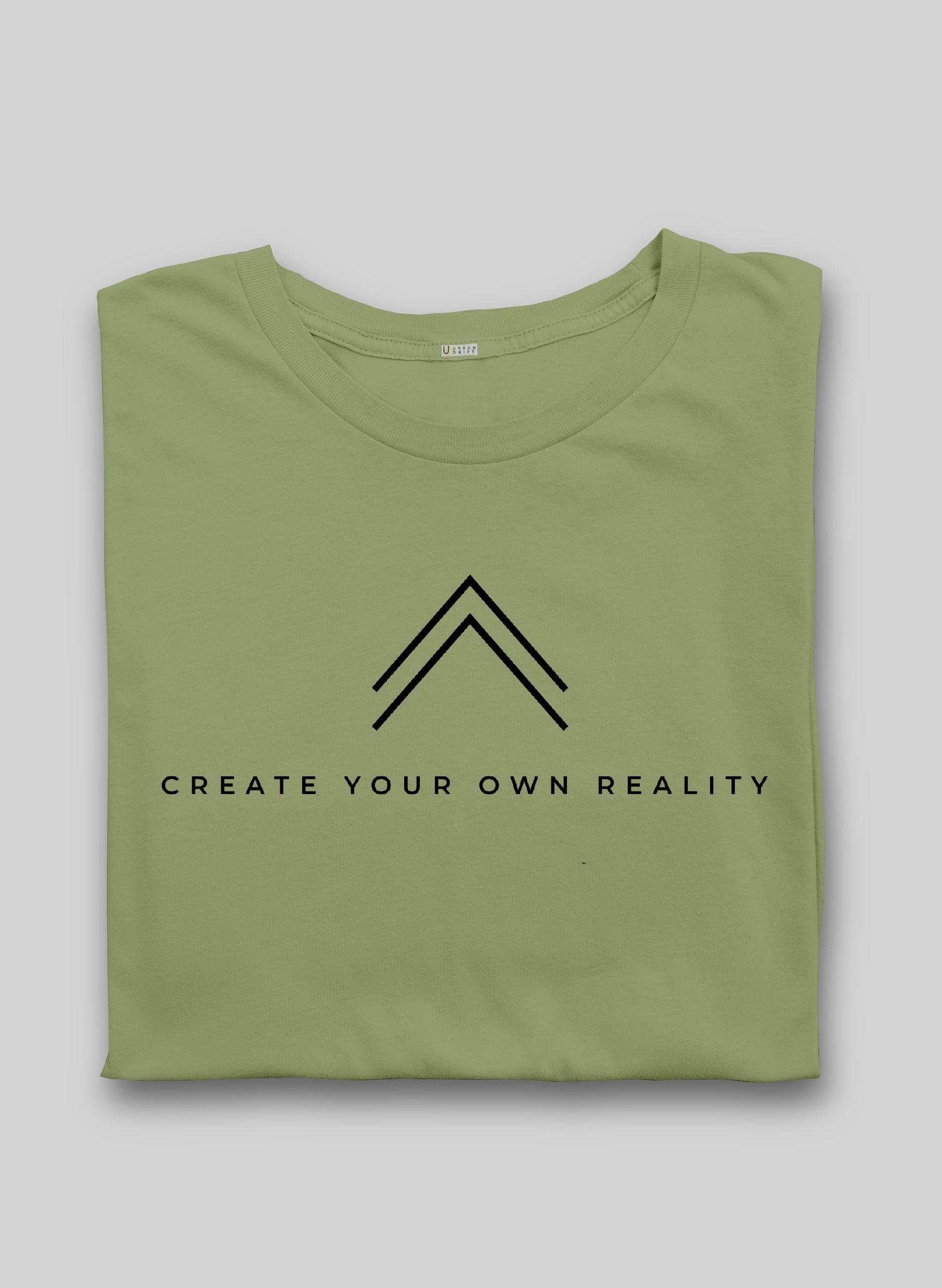 Reality Olive Green Half Sleeve T-Shirt