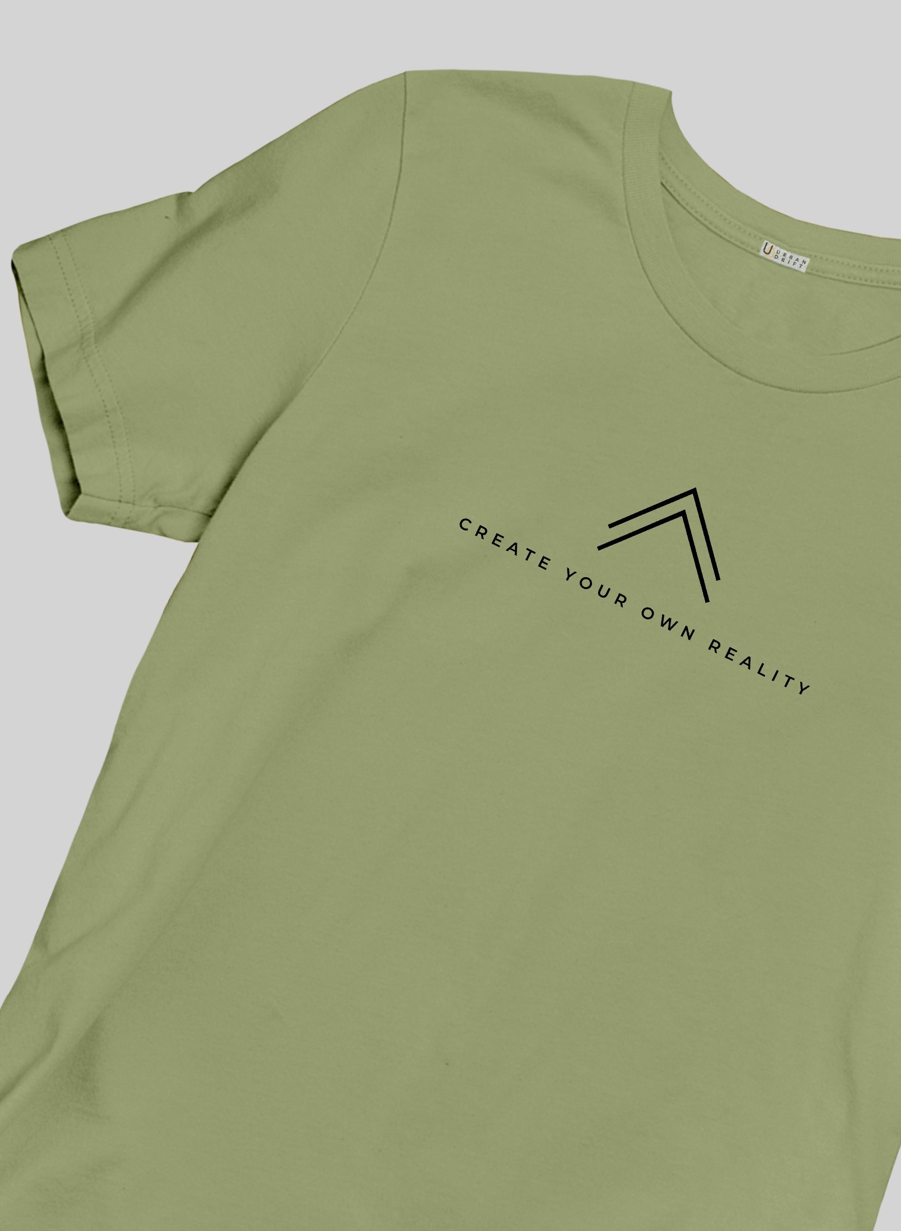 Reality Olive Green Half Sleeve T-Shirt