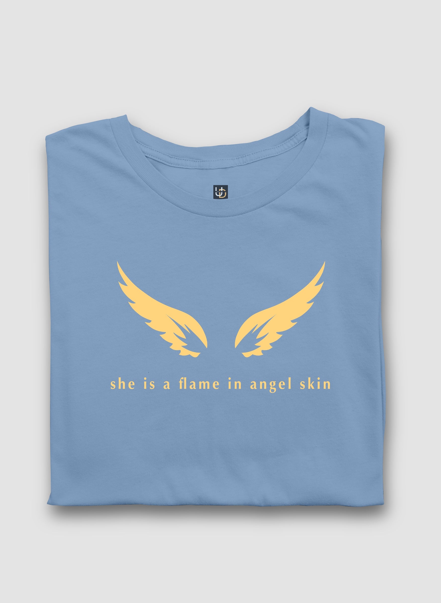 Flame in Angel Skin Half Sleeve T-Shirt
