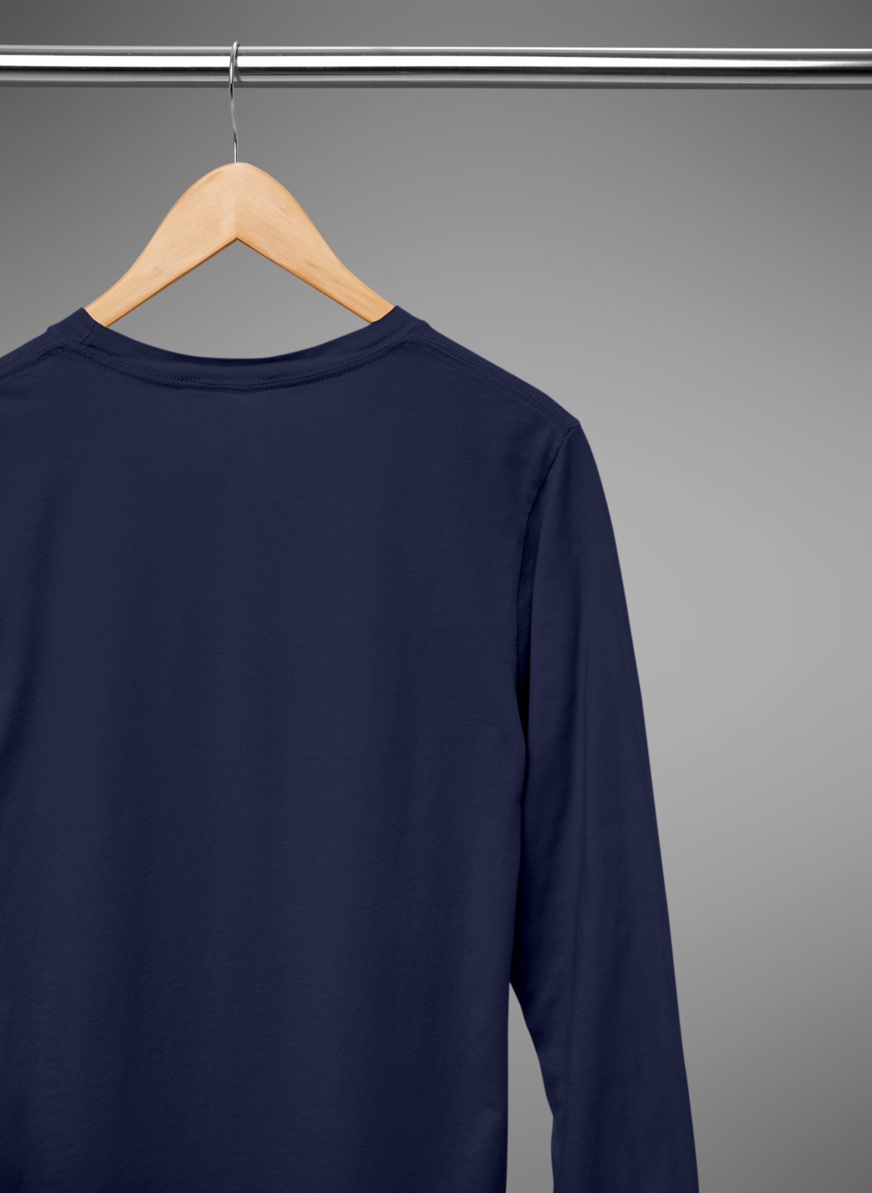 Navy Blue Full Sleeve T Shirt