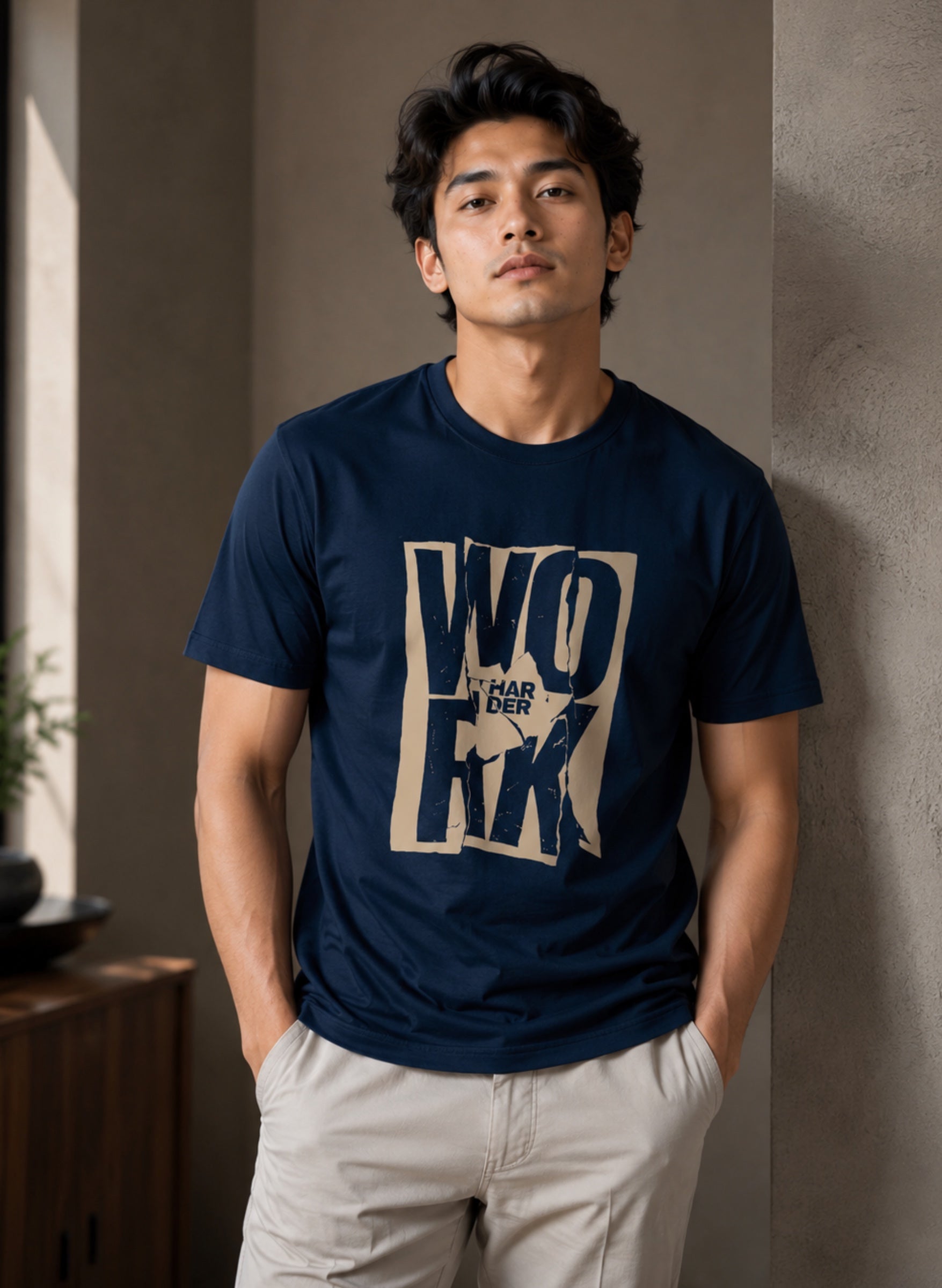 Work Harder Half Sleeve T-Shirt