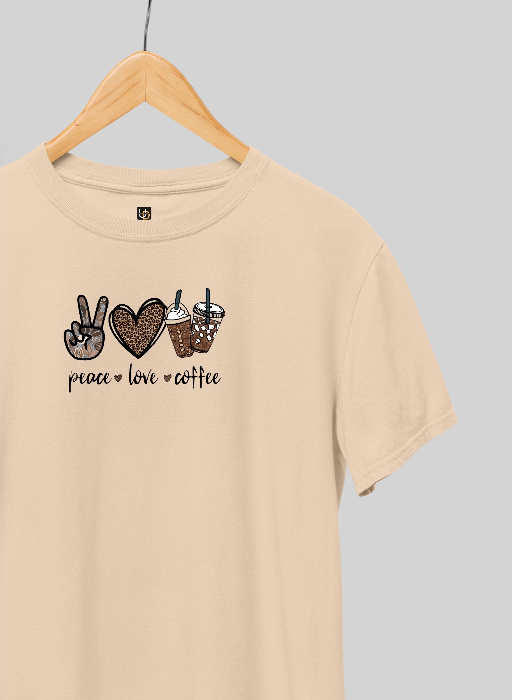 Peace Love Coffee Half Sleeve T-Shirt