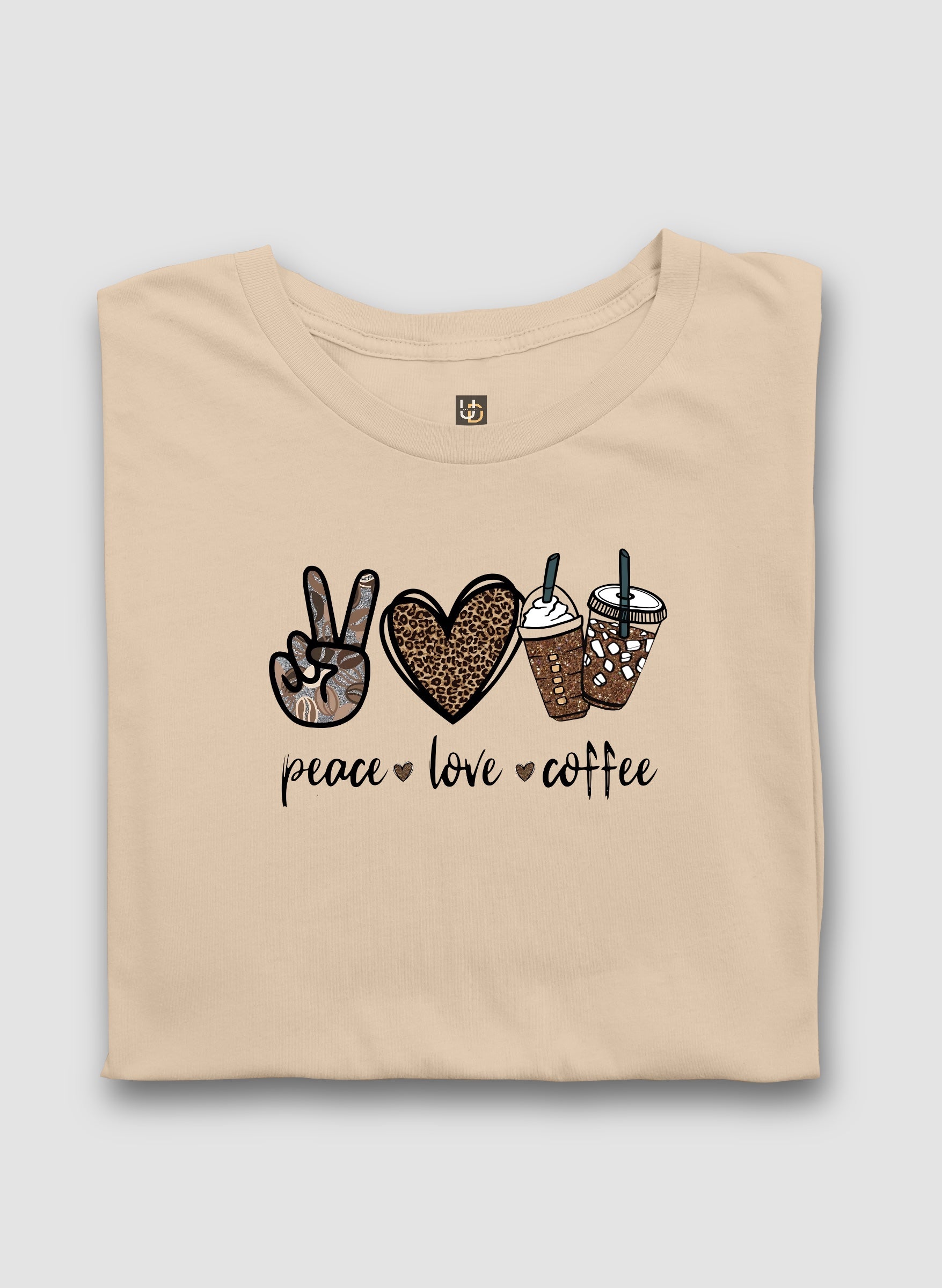 Peace Love Coffee Half Sleeve T-Shirt