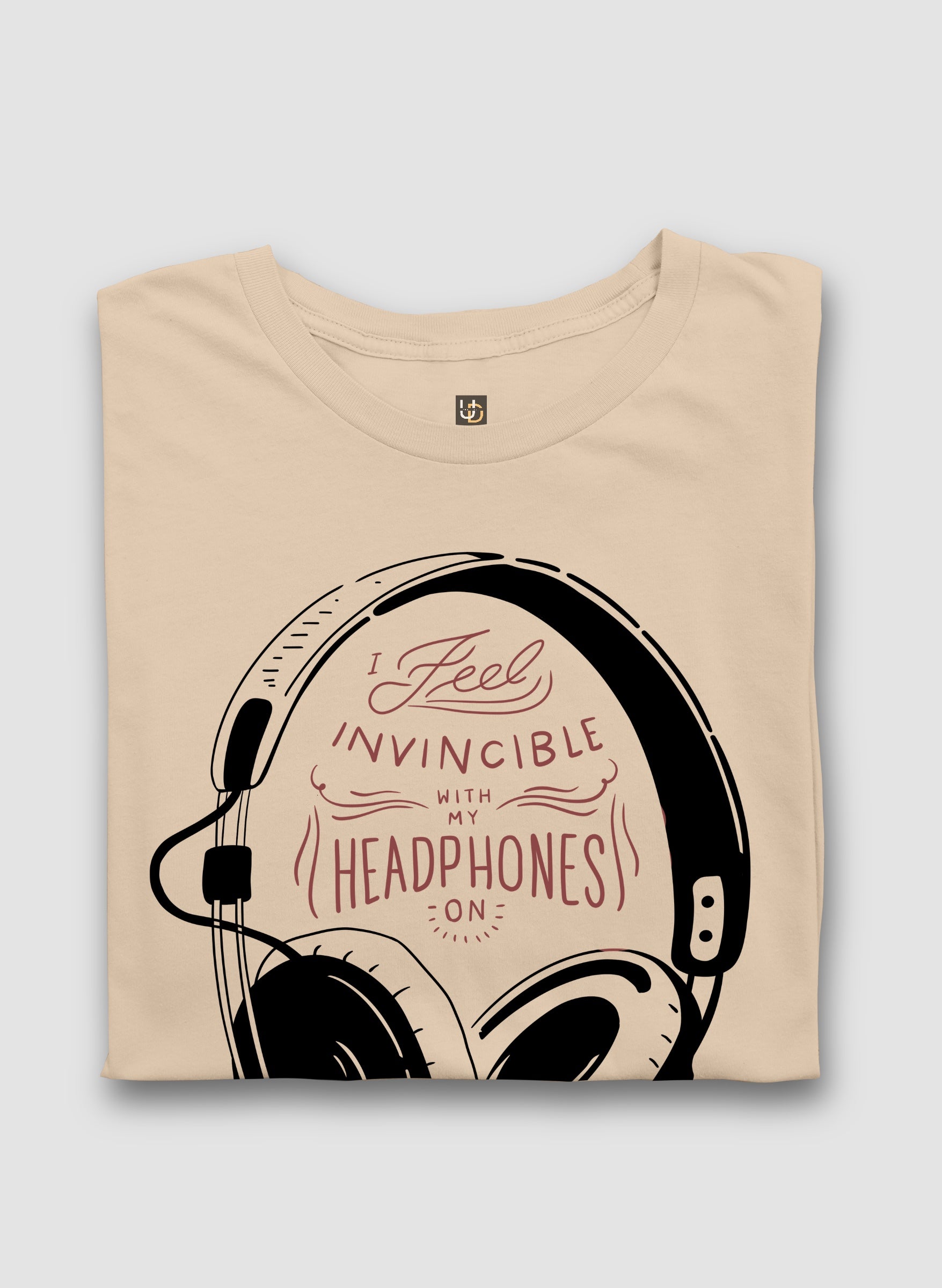 Invincible With My Headphones Half Sleeve T-Shirt