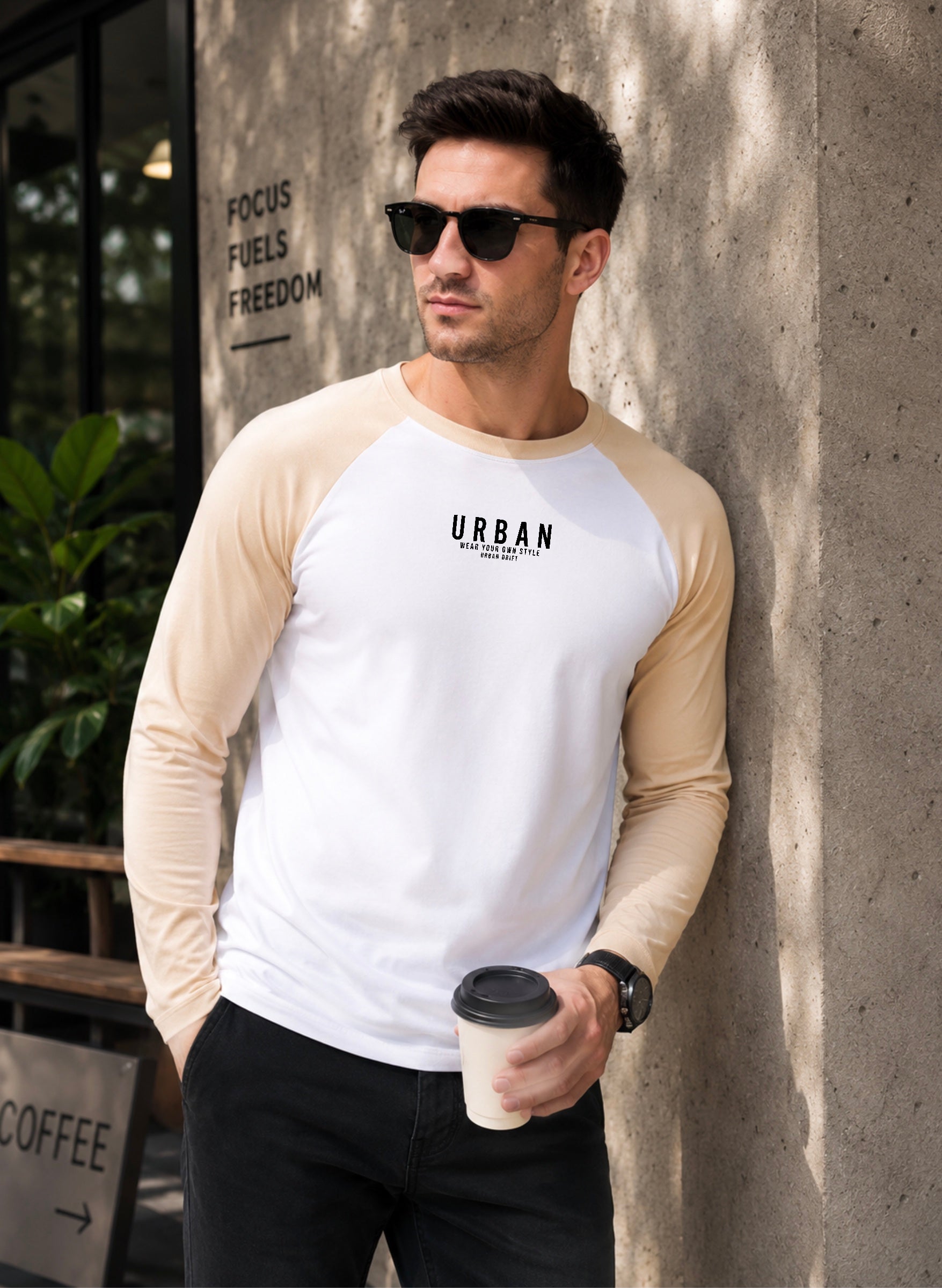 Sandal-White Full Sleeve T-Shirt