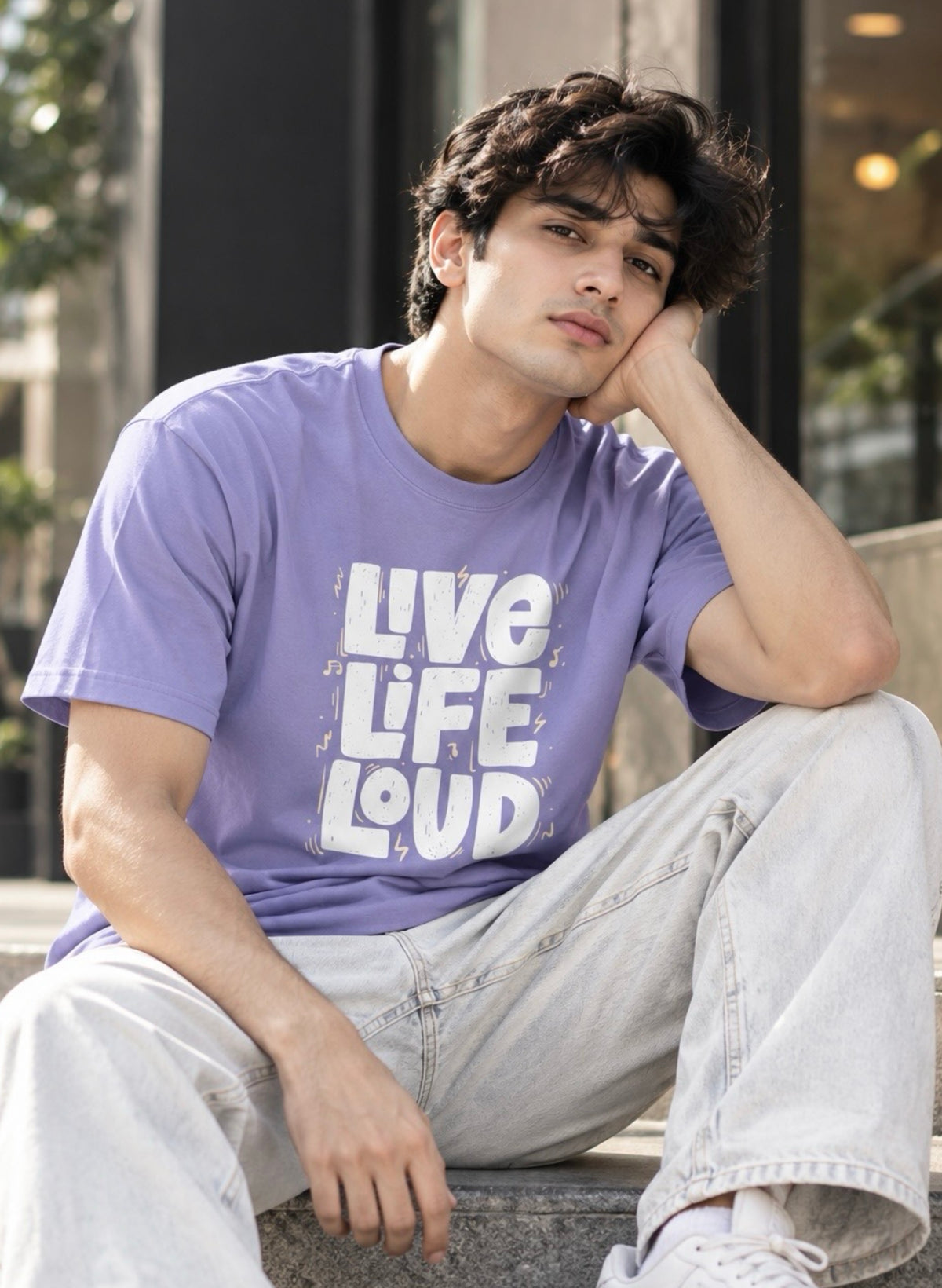 LIVE LIFE LOUD Half Sleeve T-Shirt