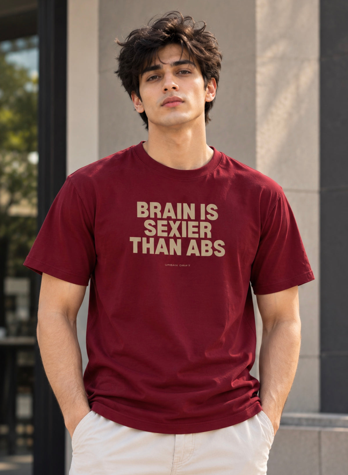 BRAIN IS SEXIER THAN ABS Half Sleeve T-Shirt