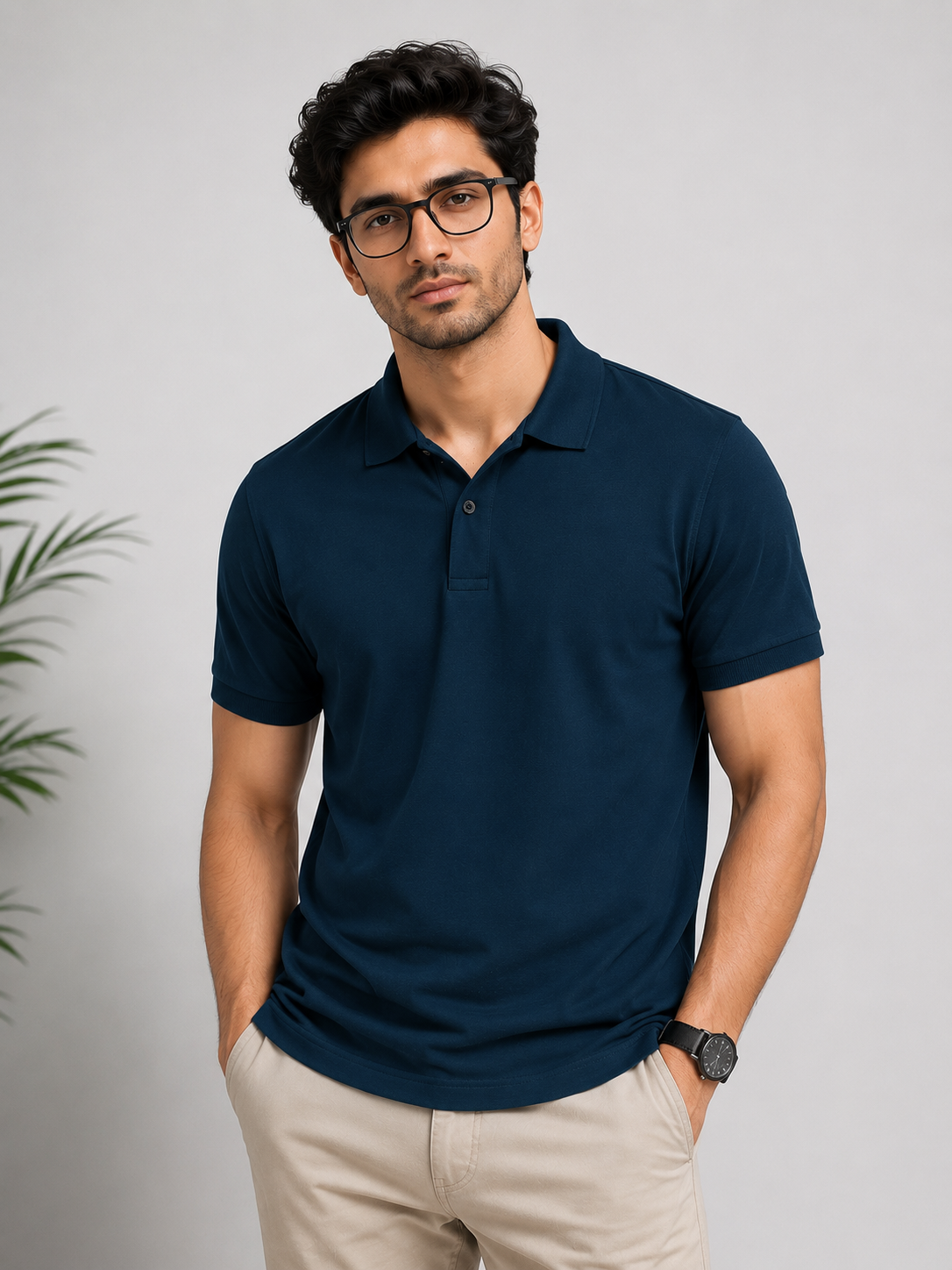 Teal Blue Polo T-shirt
