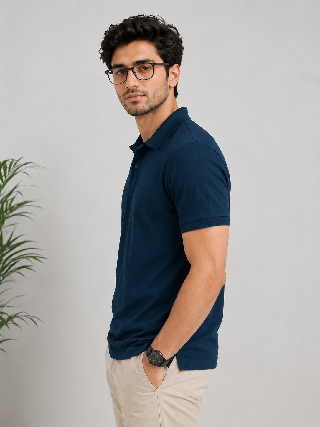 Teal Blue Polo T-shirt