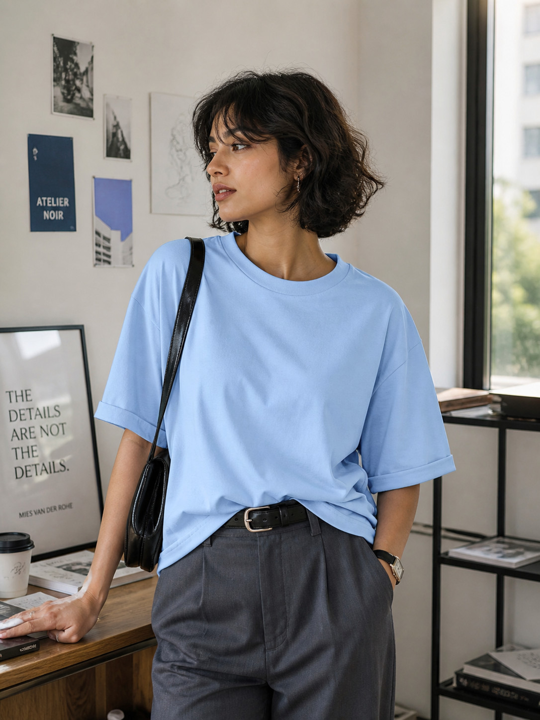 Sky Blue Oversized T-shirt