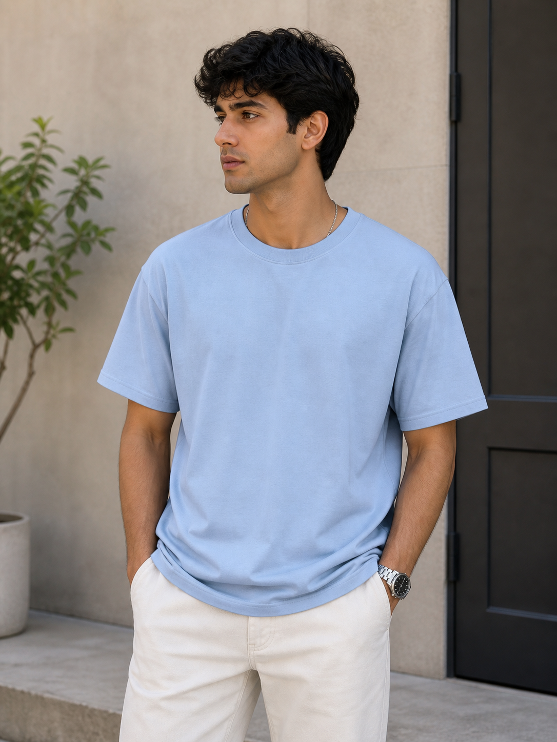 Sky Blue Oversized T-shirt