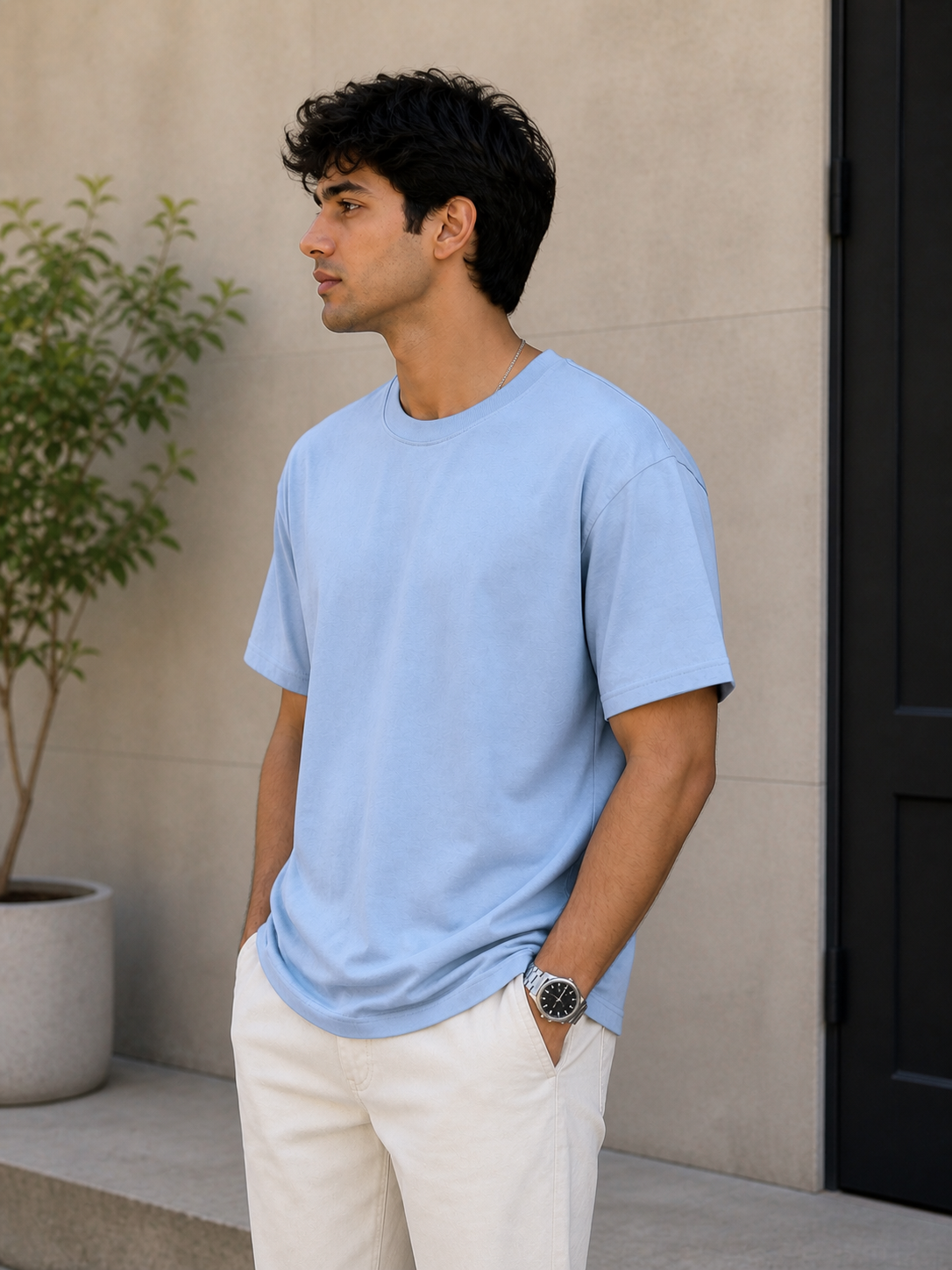 Sky Blue Oversized T-shirt